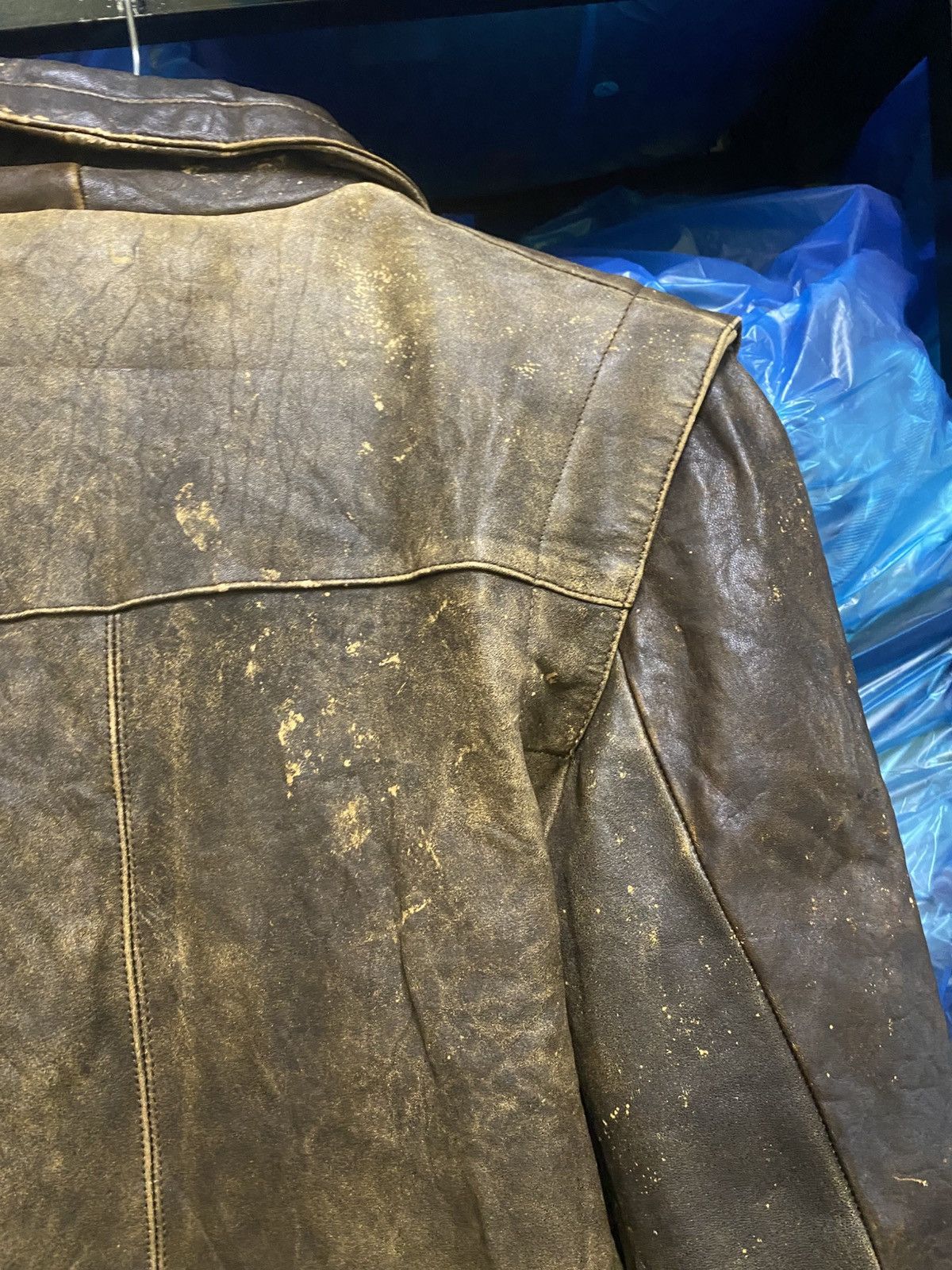 Other Vintage Distressed Brown Leather Jacket Large Front Pockets Size US M / EU 48-50 / 2 - 15 Thumbnail