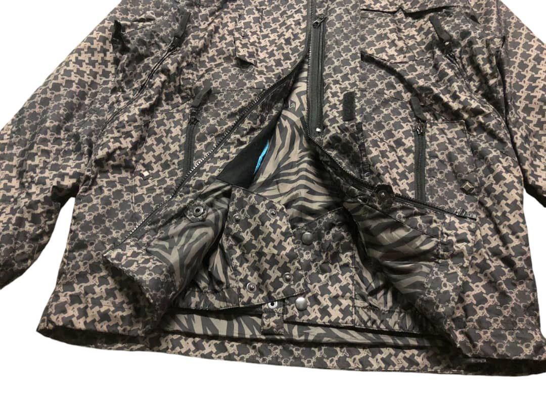 Japanese Brand Sims Snowboard Full Print Skull Crossbones Ski Jacket Size US M / EU 48-50 / 2 - 15 Thumbnail