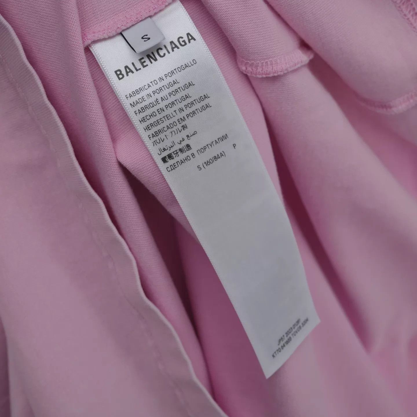 Balenciaga Balenciaga Pink Inkblot Logo Short Sleeve Tee S New Worn Once Size S / US 4 / IT 40 - 5 Thumbnail