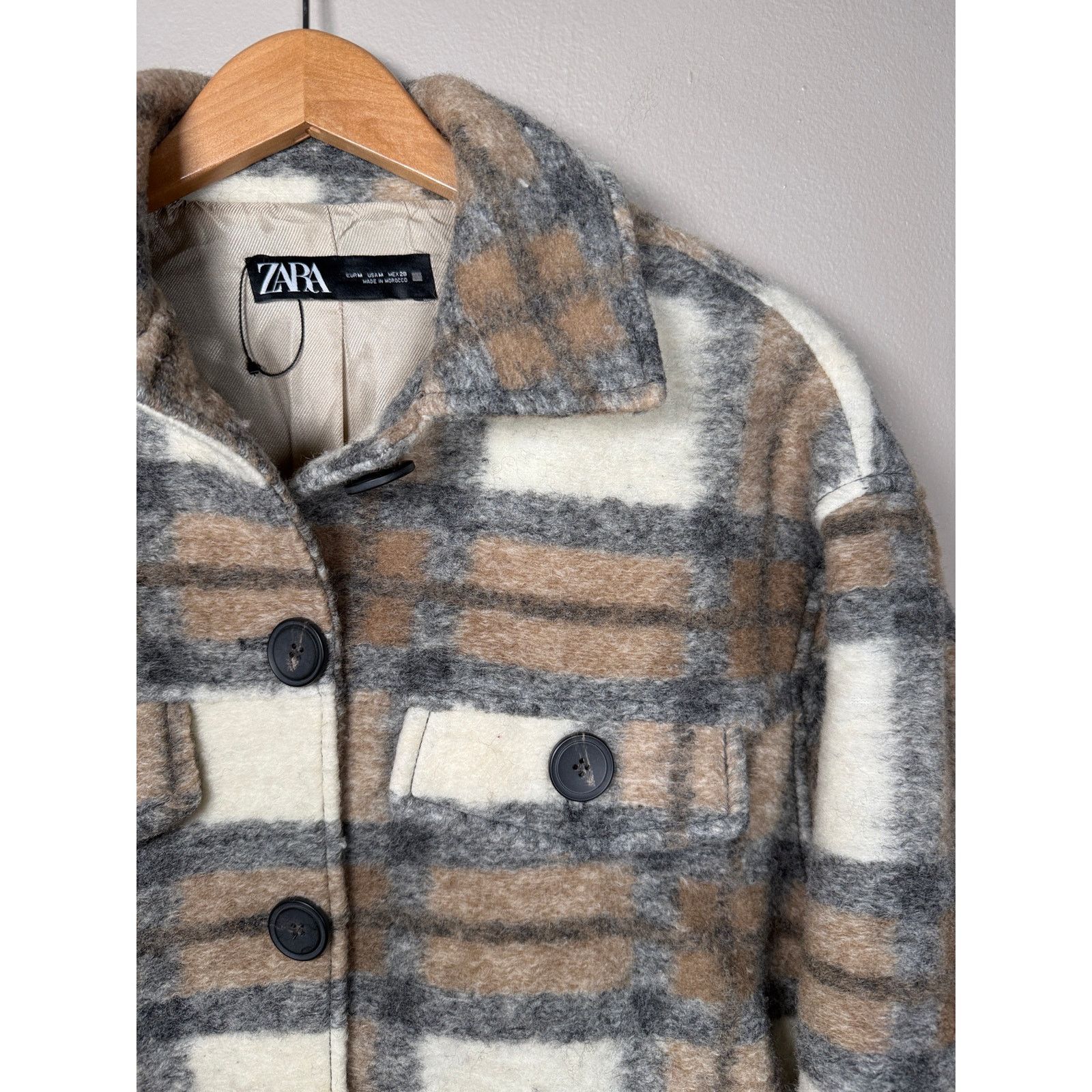 Zara NWOT Zara Wool Oversized Plaid Shacket Overshirt M Size M / US 6-8 / IT 42-44 - 11 Thumbnail