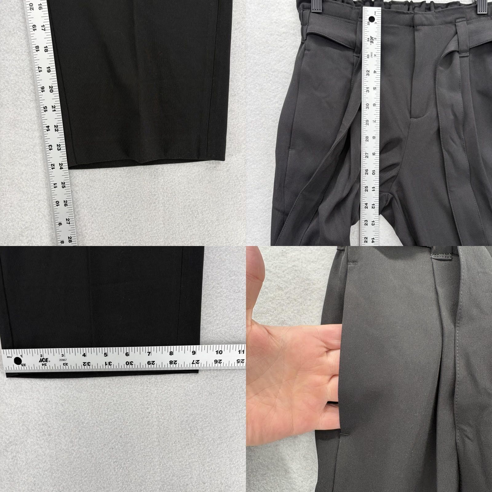 Vintage Liverpool Jeans Cropped Wide Leg Pants Womens XS Black Pleated Belted NWT Size 26" / US 2 / IT 38 - 8 Thumbnail