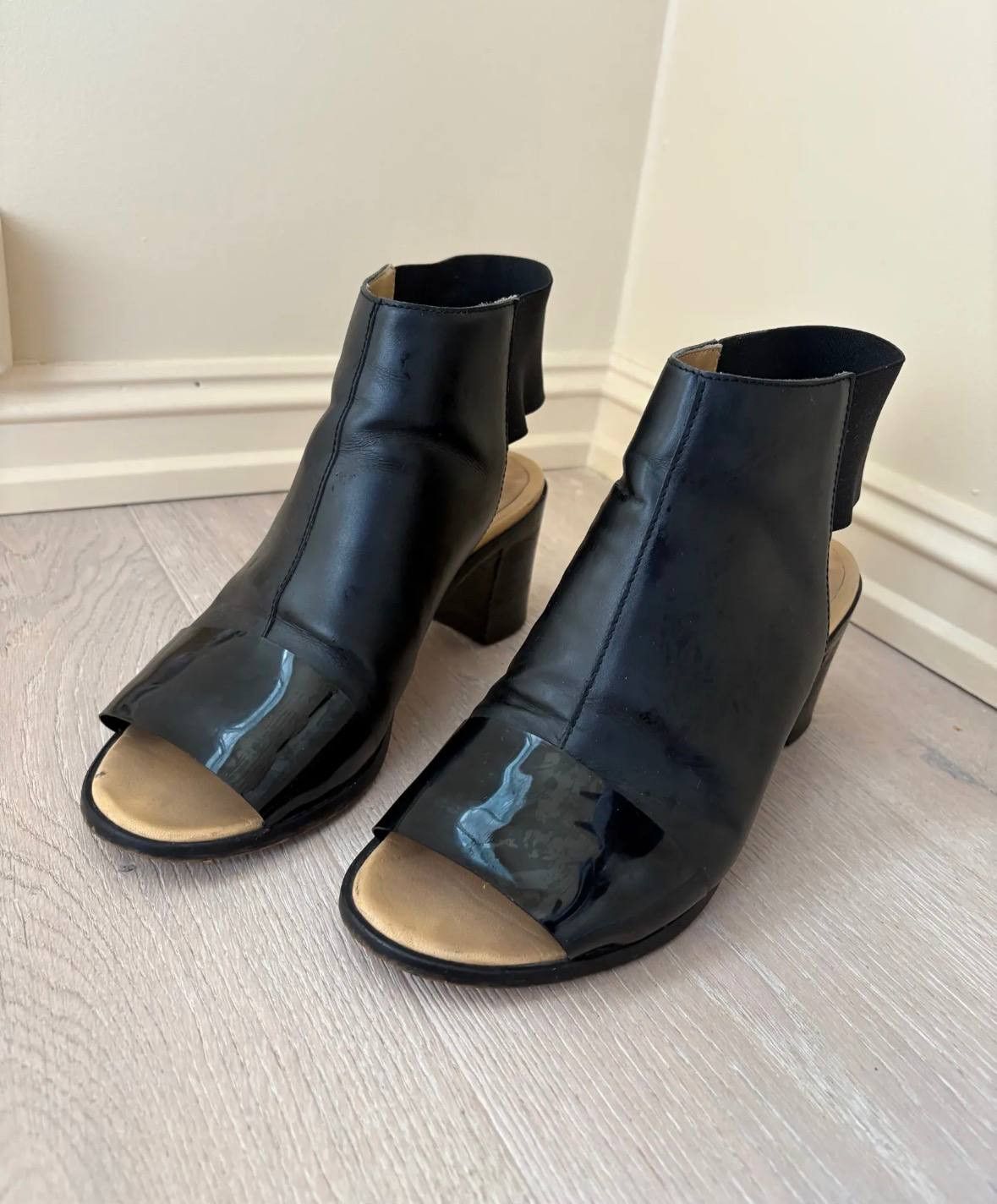 MM6 MM6 Maison Martil Margiela Leather Slingback Sandal Black Size US 7.5 / IT 37.5 - 2 Thumbnail