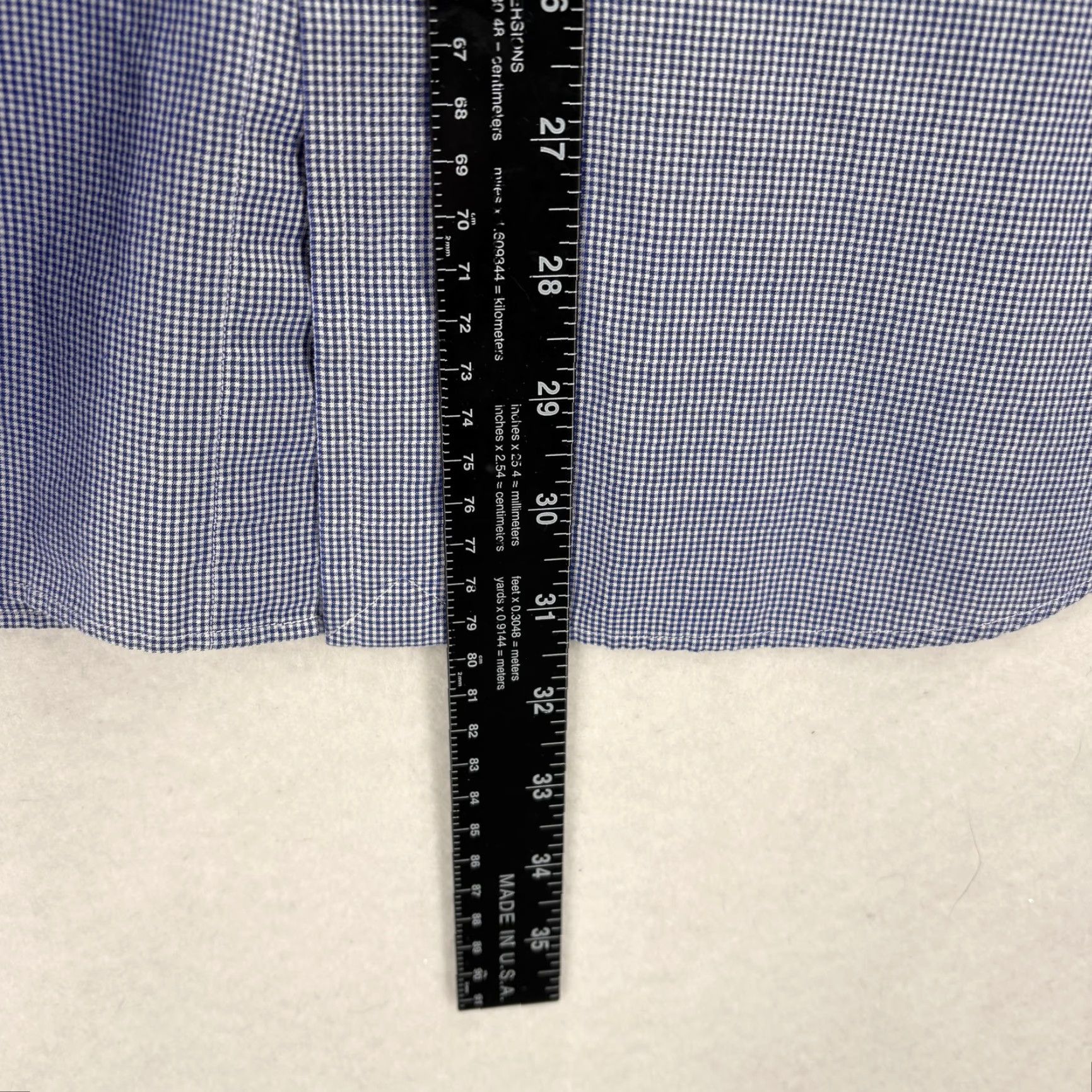 Polo Ralph Lauren Polo Ralph Lauren Andrew Shirt Mens L Blue Check Button Front Cotton Size US L / EU 52-54 / 3 - 5 Thumbnail