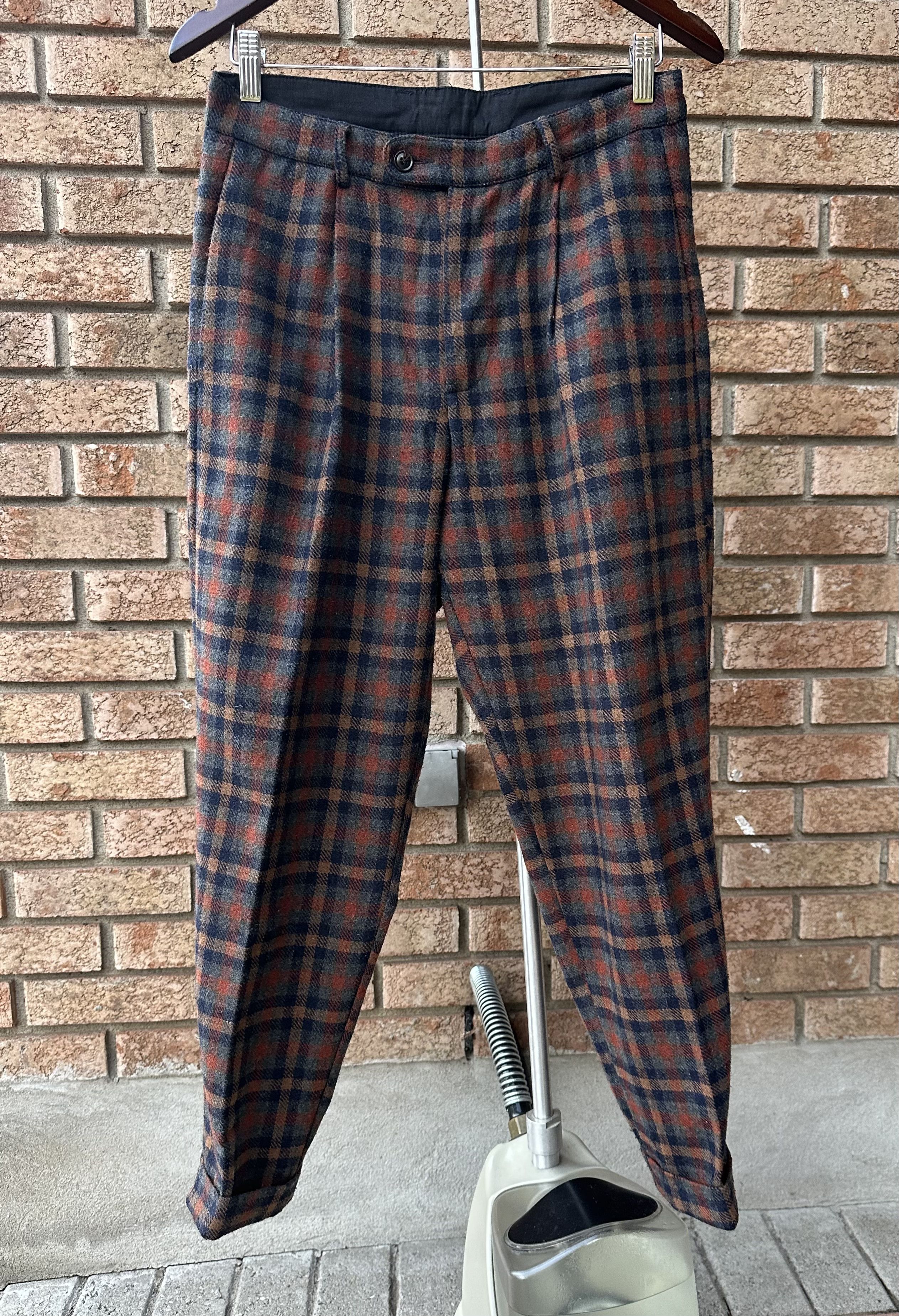 Vintage Pleated Flannel Trousers Size US 30 / EU 46 - 1 Thumbnail