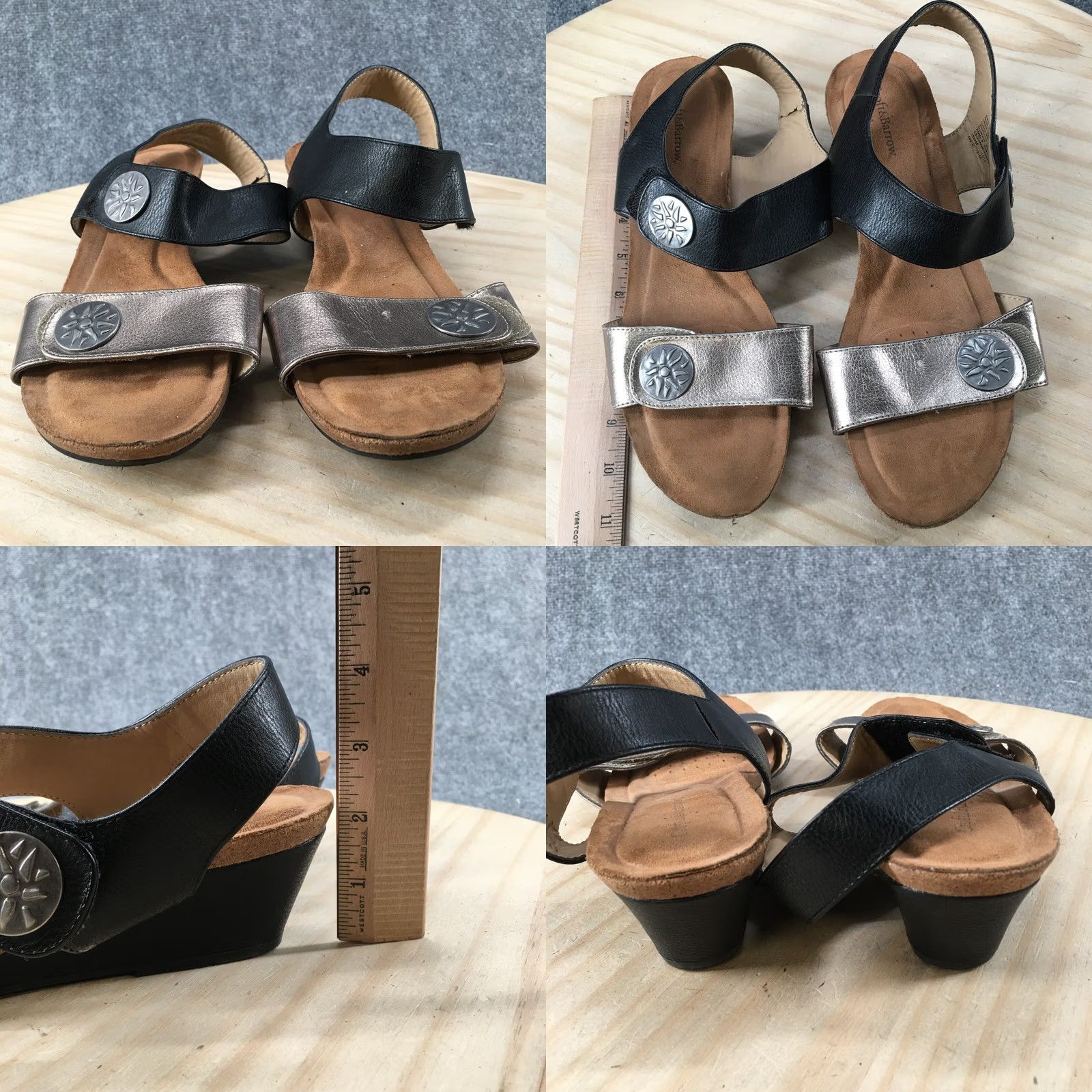 Croft & Barrow Croft And Barrow Sandal Womens 10 M Wedge Hook And Loop Multicolor Faux Leather Size US 10 / IT 40 - 8 Thumbnail