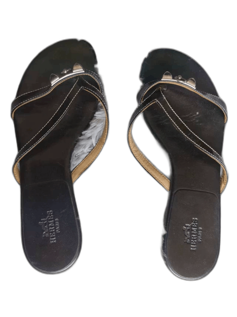 Hermes Hermes Black Sandals for Women Size 36.5 Size US 6.5 / EU 39-40 - 1 Thumbnail