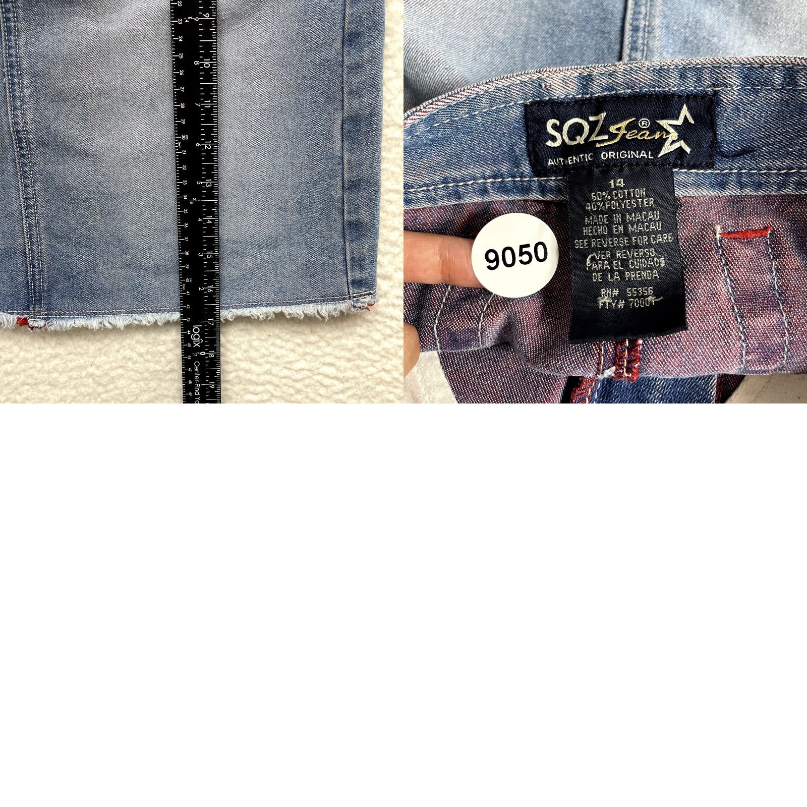 Vintage Y2K Vintage Denim Mini Skirt 4 26 Small Light Wash Distressed Frayed Western Sh... Size 27" / US 4 / IT 40 - 8 Thumbnail