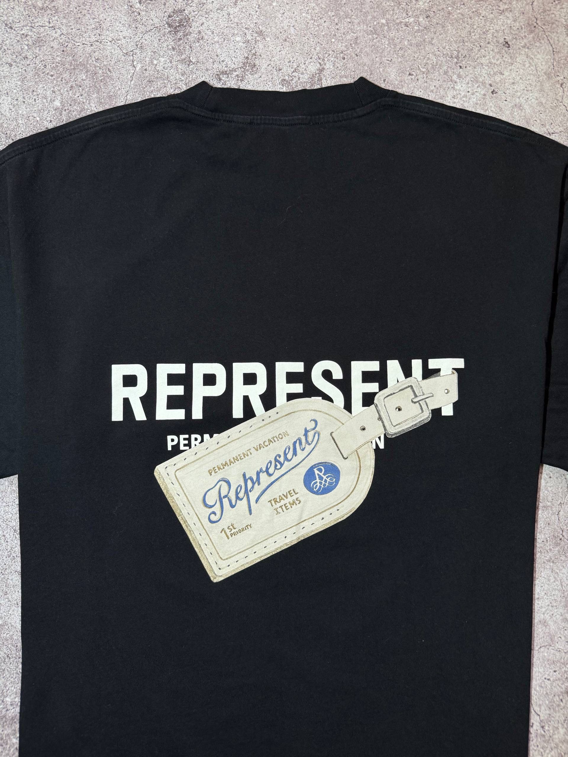 Represent Clo. Represent Permanent Vacation Black Big Printed Logo T-shirt Size US L / EU 52-54 / 3 - 2 Thumbnail