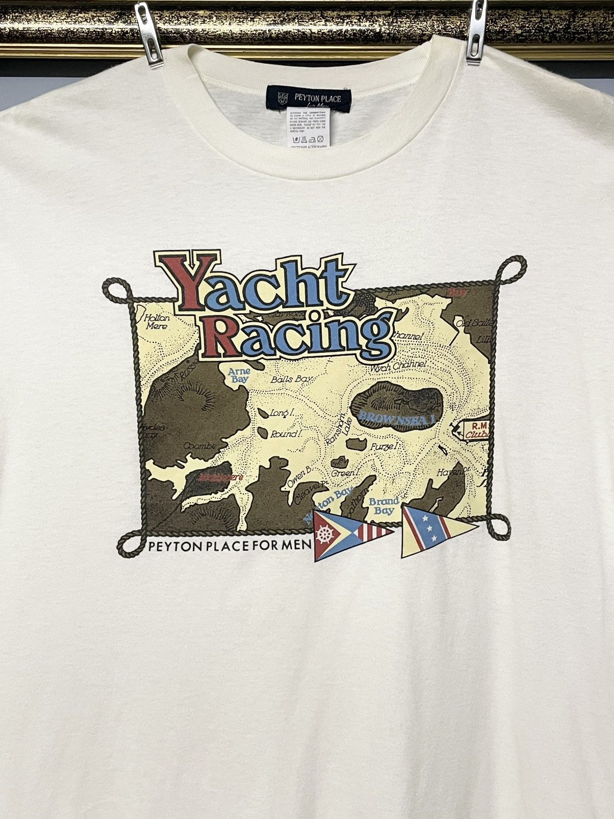 PPFM Vintage 1990 Designer PPFM Yact Racing Map Single Stitch Tee Size US M / EU 48-50 / 2 - 3 Thumbnail