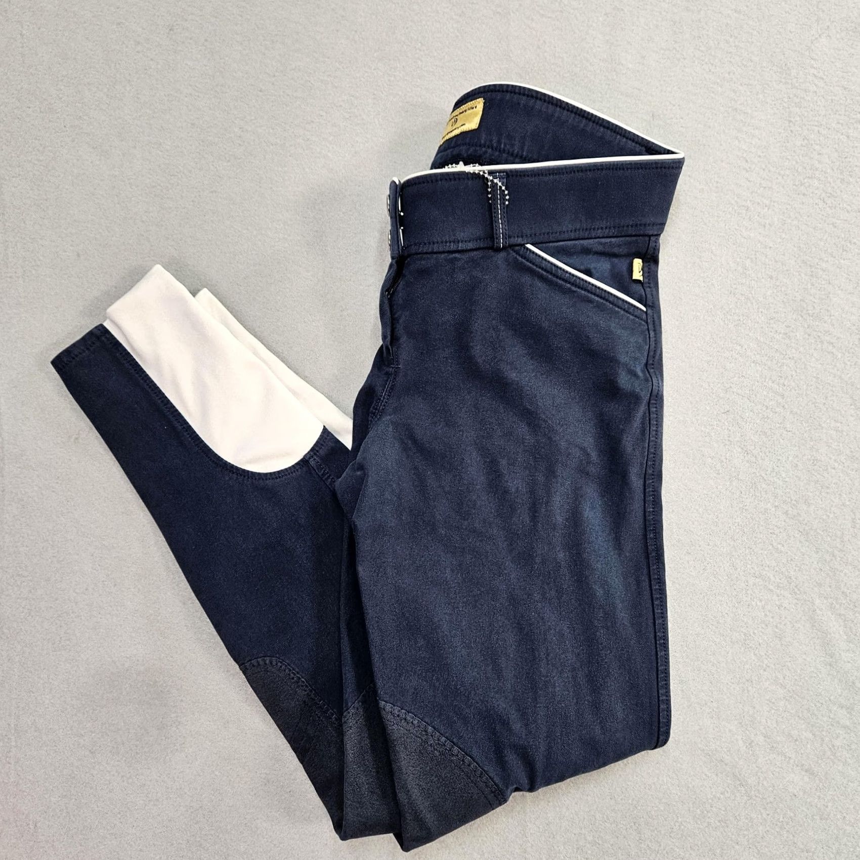 Vintage Devon-Aire Pants Womens 26 Blue Riding Jegging Knee Patch Equestrian Breeches Size 26" / US 2 / IT 38 - 2 Thumbnail