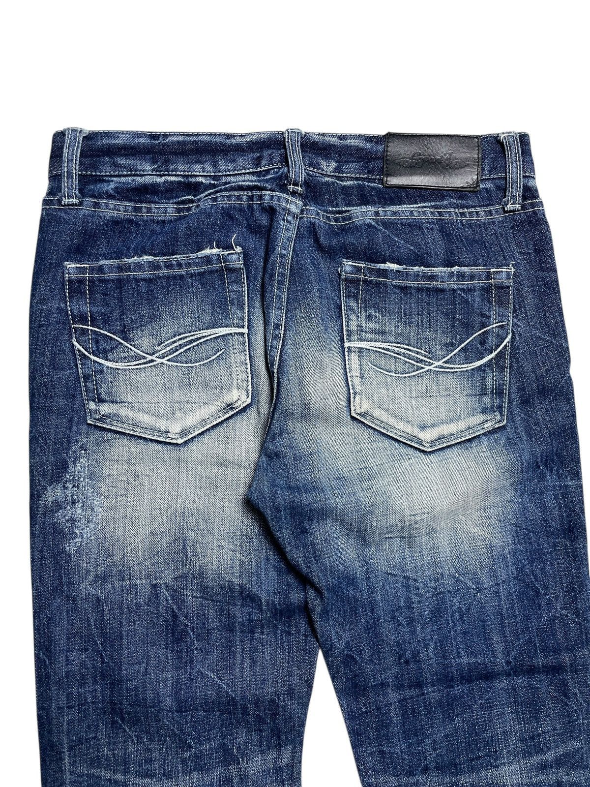 JACKROSE 2000’s Cavaria - Studed Crash Flared Denim Pants Size US 30 / EU 46 - 11 Thumbnail
