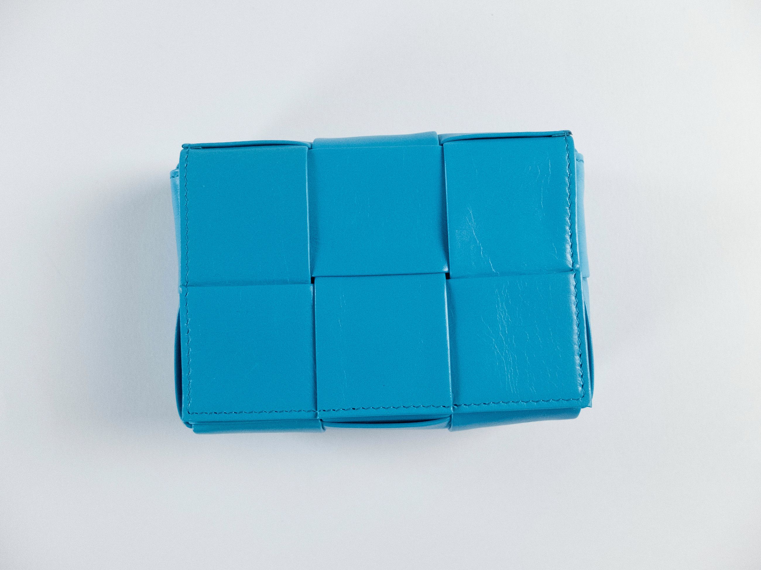 Bottega Veneta BOTTEGA VENETA Candy Cassette blue paper leather mini bag Size ONE SIZE - 4 Thumbnail