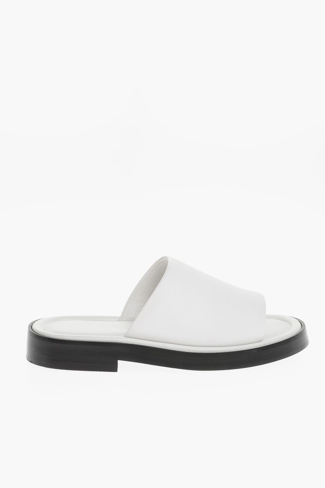 og1mm0724 Leather Giunone Slides in White