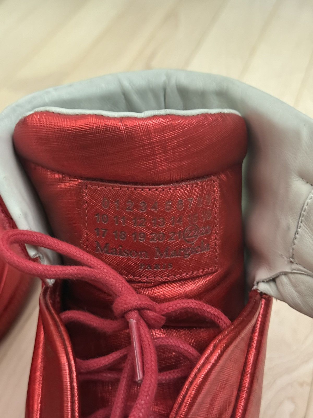 Maison Margiela Maison Margiela Future High Top Sneakers Red Metallic 10 43 Size US 10 / EU 43 - 6 Thumbnail