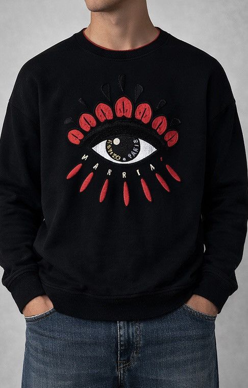 Kenzo Kenzo Paris Eye Big Logo Luxury Sweatshirt Size US M / EU 48-50 / 2 - 1 Thumbnail