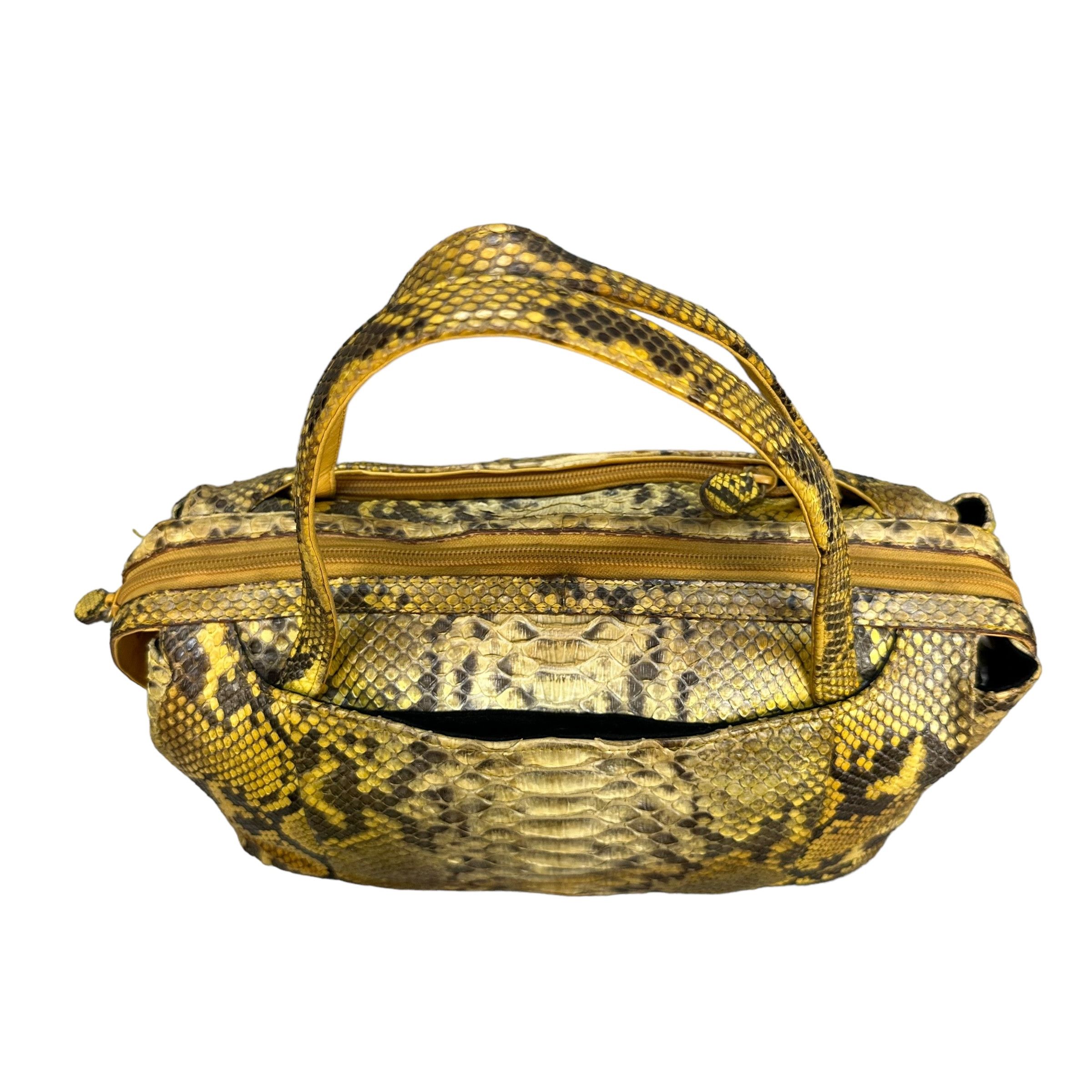 Japanese Brand JRA 330 Made in Japan Snakeskin Phantom Handbag #A-0512 Size ONE SIZE - 2 Thumbnail