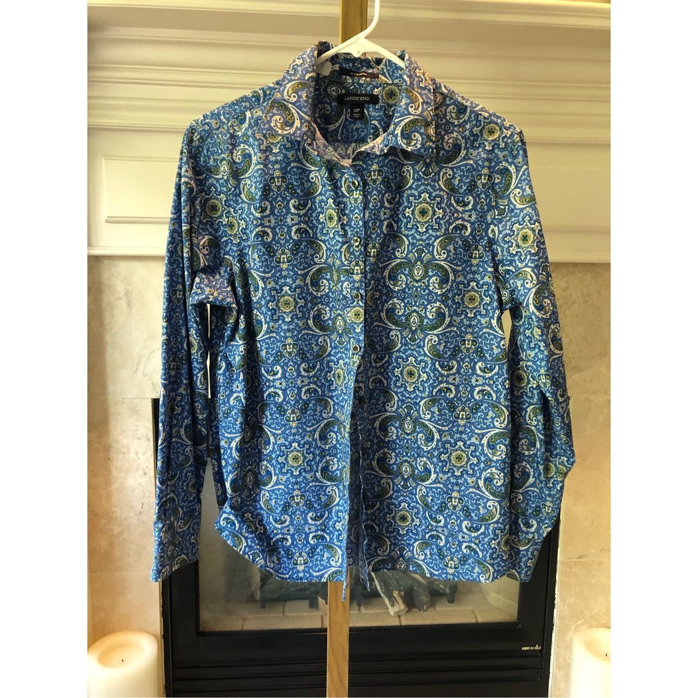 Lands' End Lands End (Elinore Olsen engraved) Women’s Blue Paisley Coll Size XL / US 12-14 / IT 48-50 - 2 Thumbnail