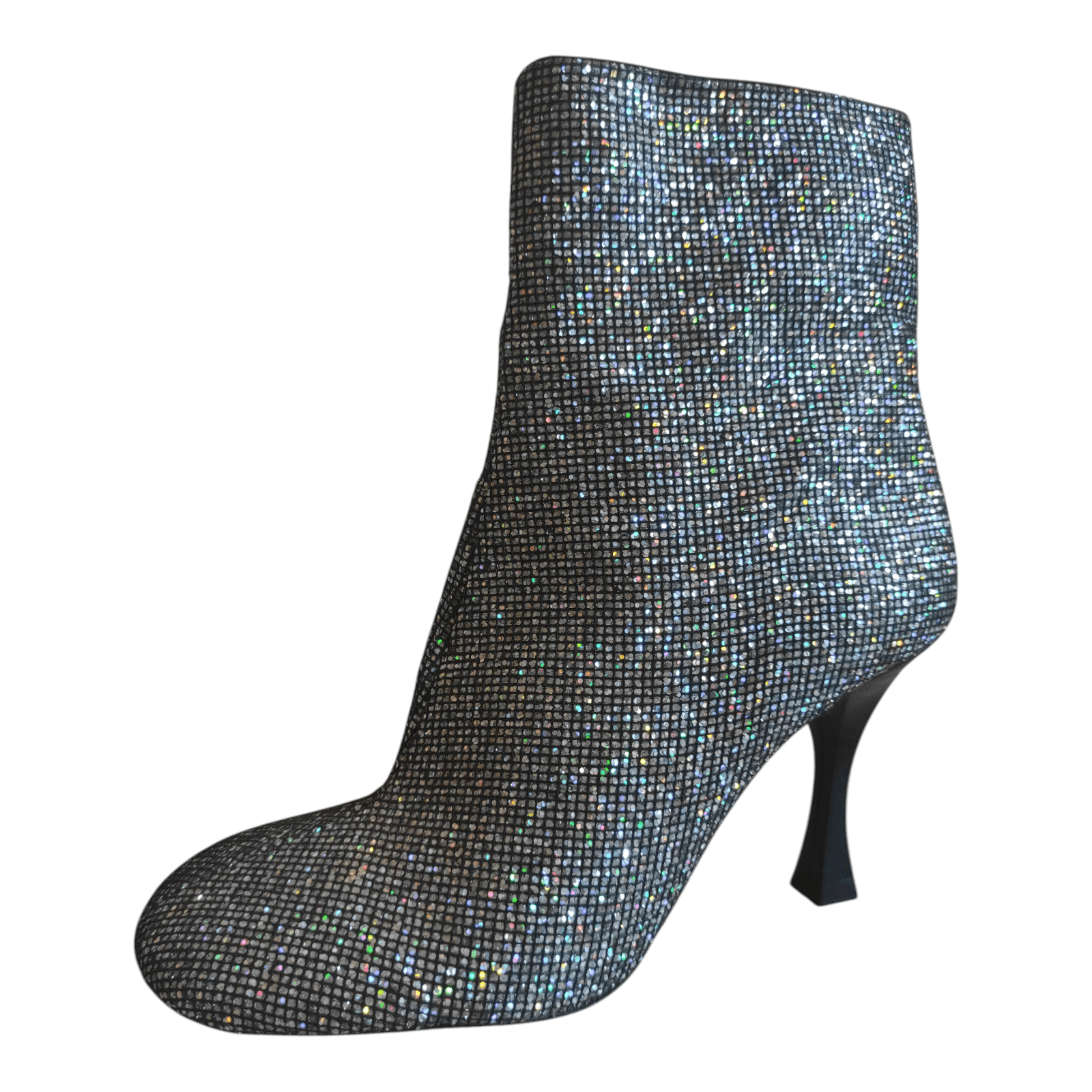 Zara Zara Glitter Heels Silver Ankle Metallic Sparkly Booties Size US 6.5 / IT 36.5 - 1 Thumbnail