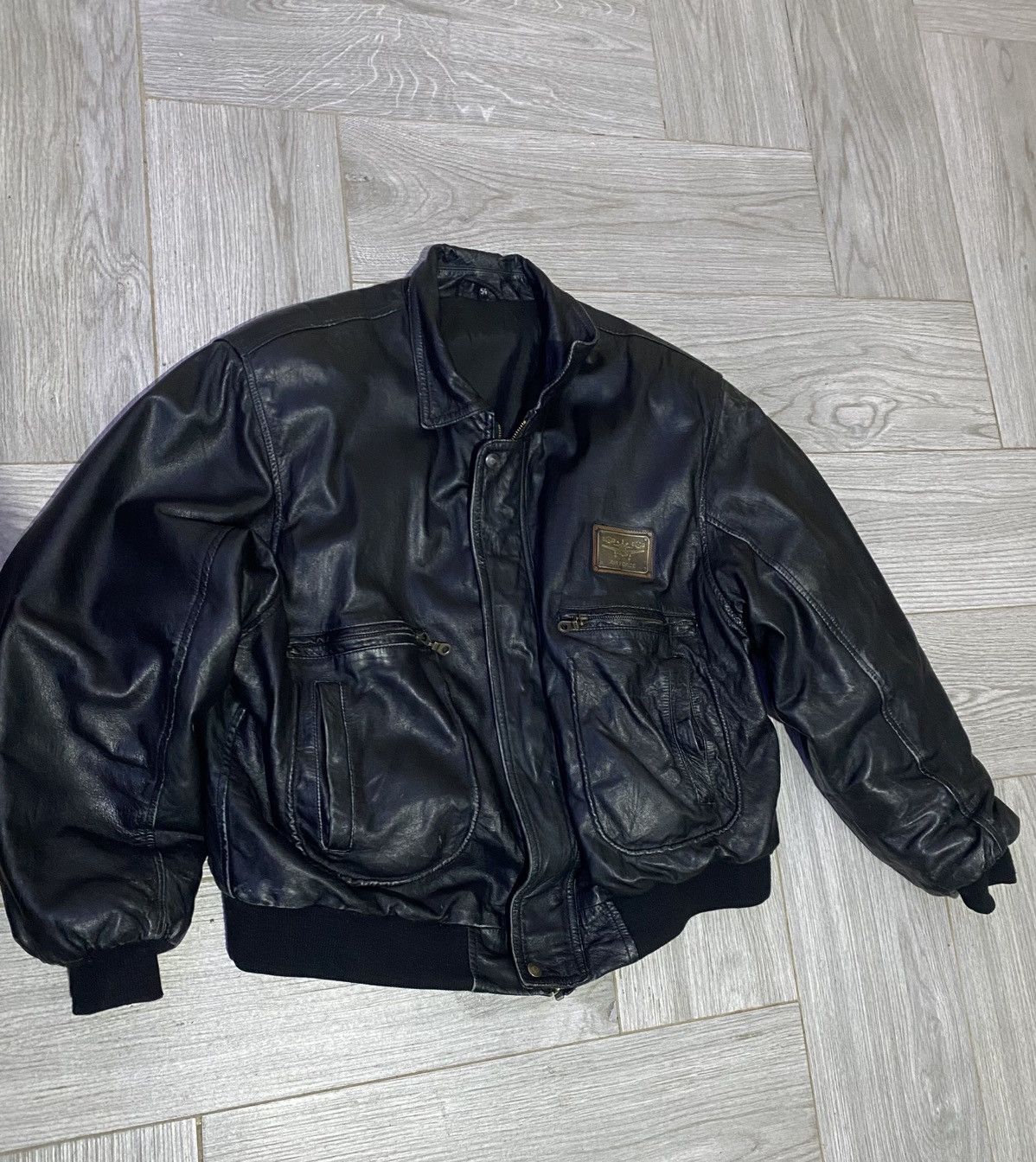 Other Vintage Leather Bomber Air Force Jacket Size US XL / EU 56 / 4 - 1 Thumbnail