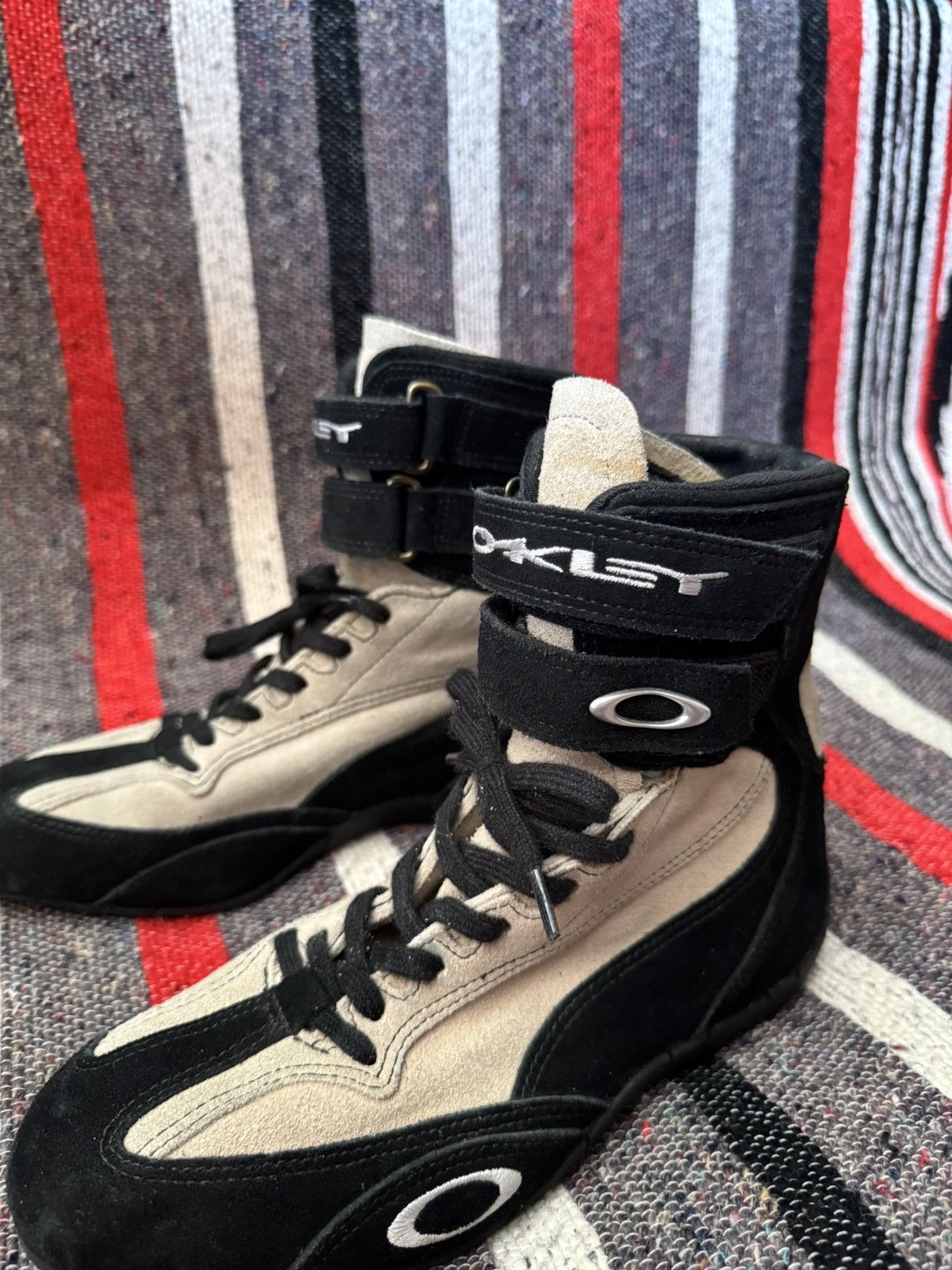 Vintage Vintage 2005 Oakley Racing Boxing y2k Suede Hi Sneakers Size US 7.5 / IT 37.5 - 8 Thumbnail