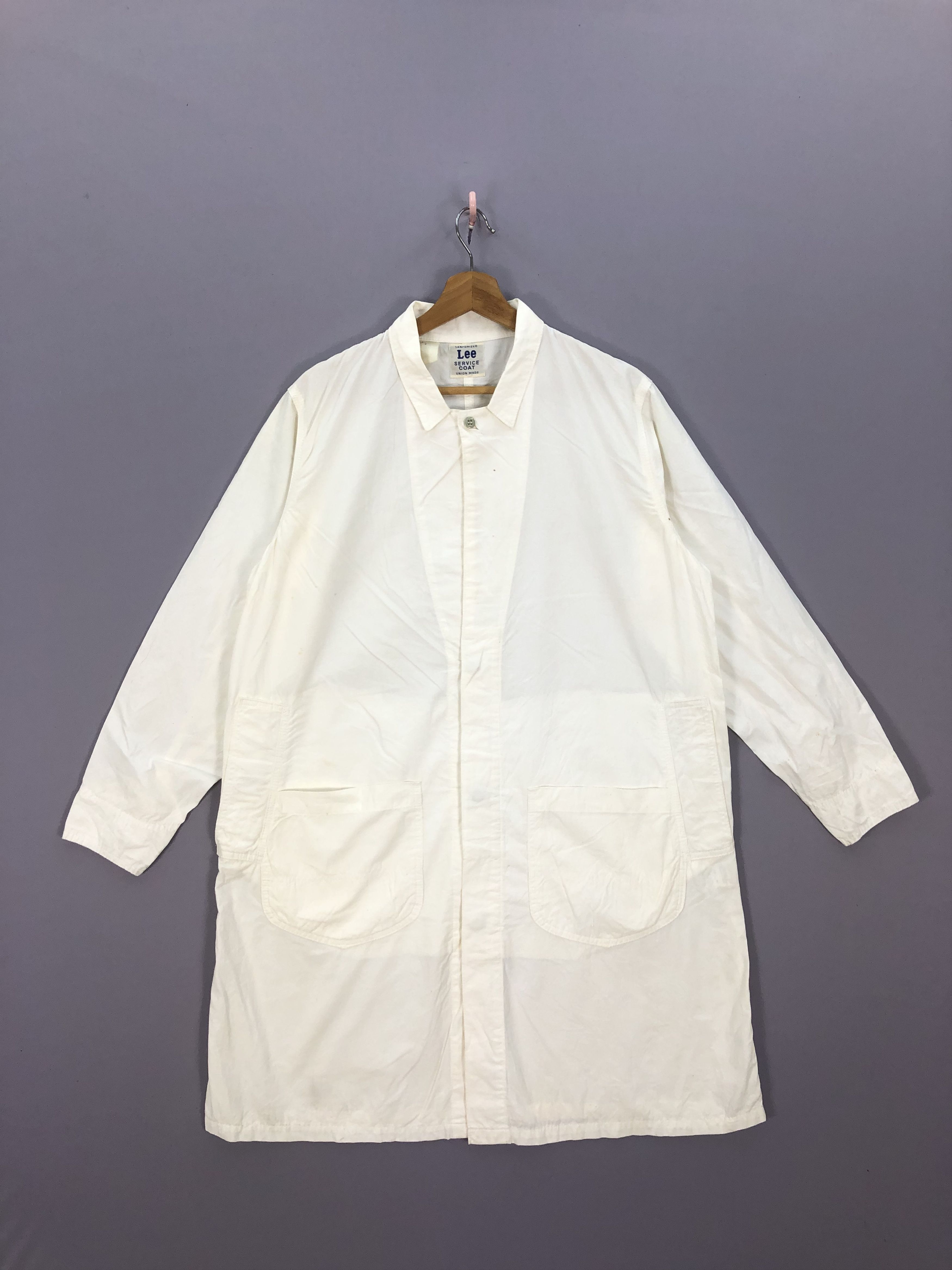 Lee Vintage 90s Lee Sanforized Setvice Coat Long Jackets Size US L / EU 52-54 / 3 - 2 Thumbnail