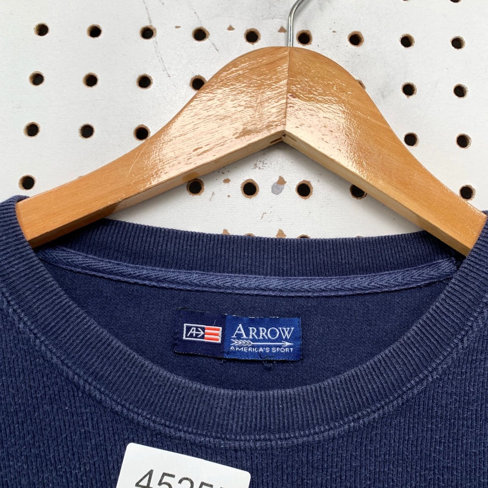 Arrow VINTAGE Arrow Sweater Mens M Blue Red Striped Y2K Mall Punk Skate Goth Pullover Crew Neck Long Sleeve Winter Fall Knit Fleece Size US M / EU 48-50 / 2 - 5 Thumbnail