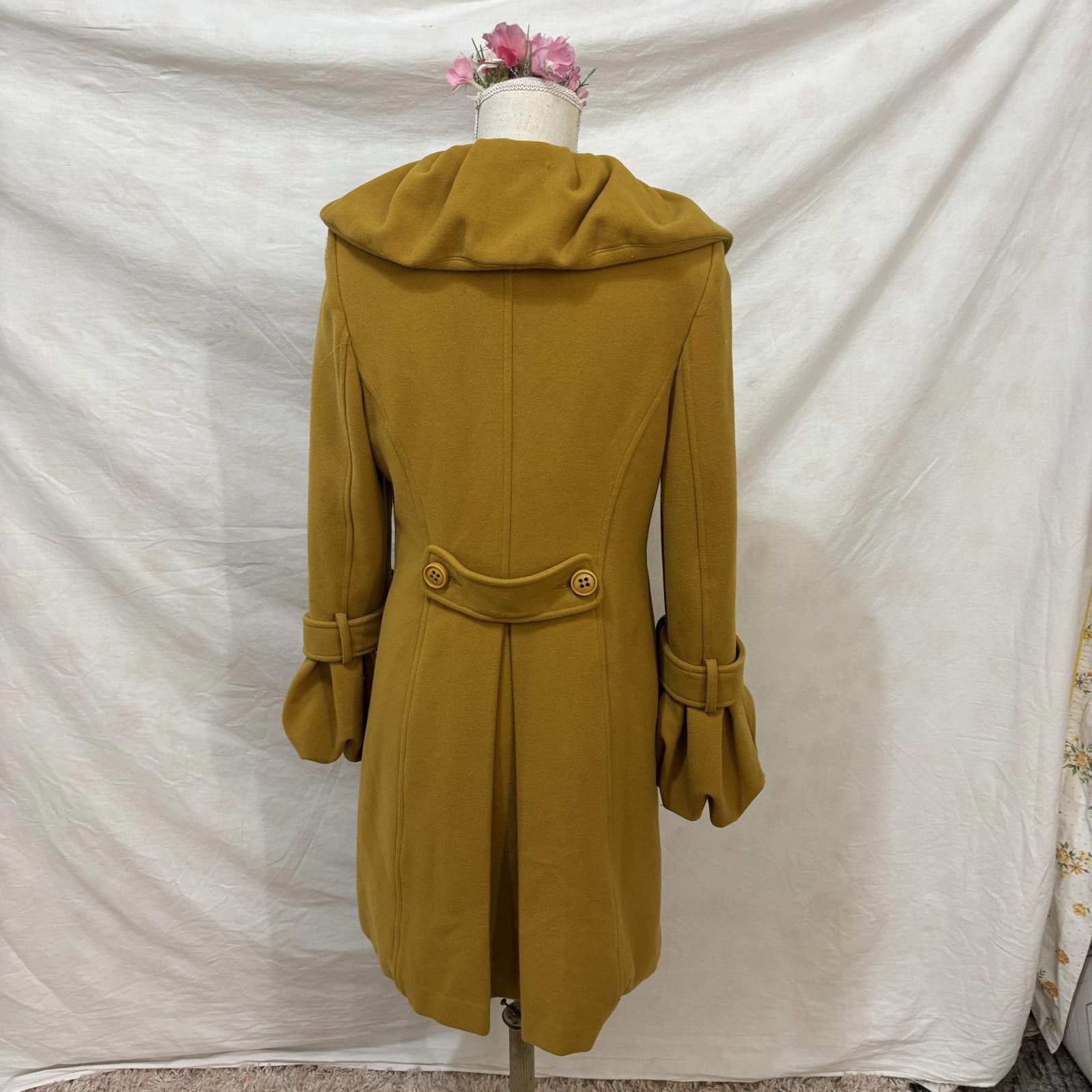 Other Vtg Y2K Mustard Butik Sule dramatic collared coat Size S / US 4 / IT 40 - 5 Thumbnail