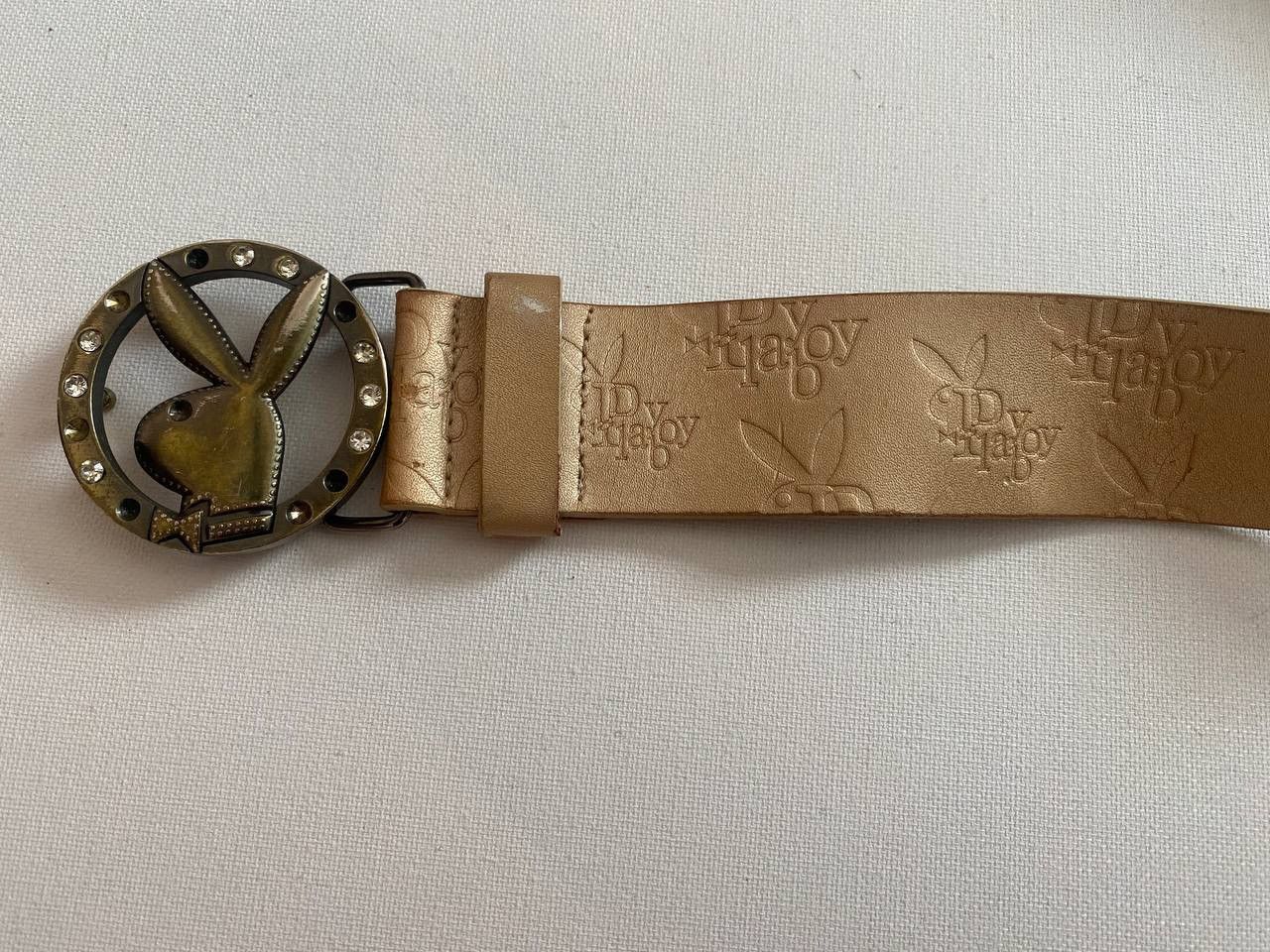 Playboy Vintage Playboy Monogram Y2K Crystal Logo Buckle Belt Size ONE SIZE - 10 Thumbnail