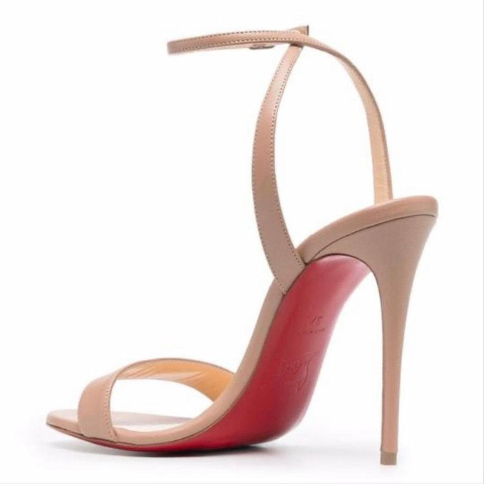 Christian Louboutin LoubiGirl 100 leather heels sandals Size US 8 / IT 38 - 3 Thumbnail