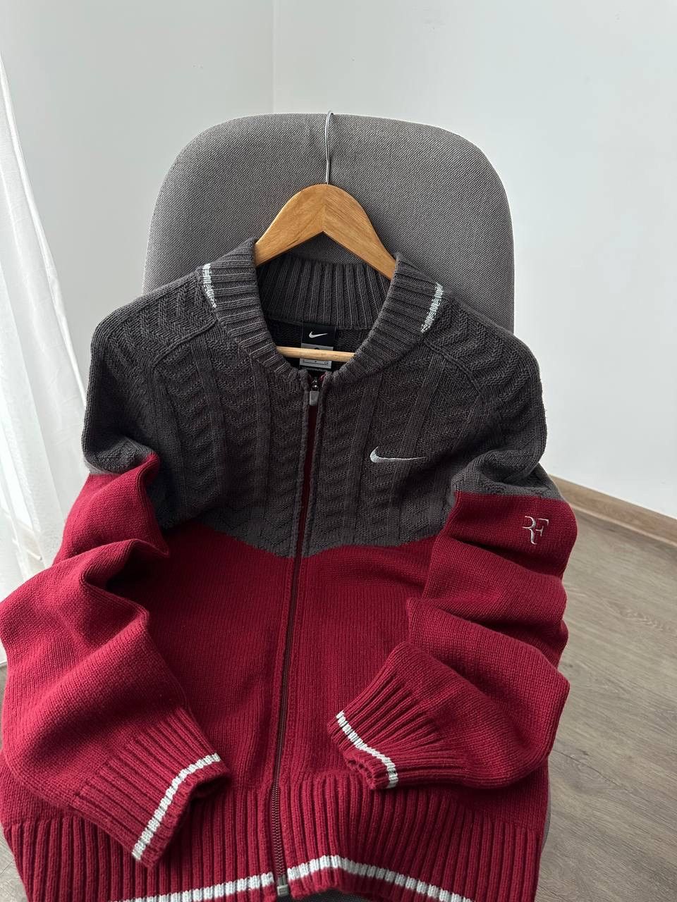 Nike × Vintage Vintage Nike Premier Roger Federer Team Red Sweater Size US S / EU 44-46 / 1 - 14 Thumbnail