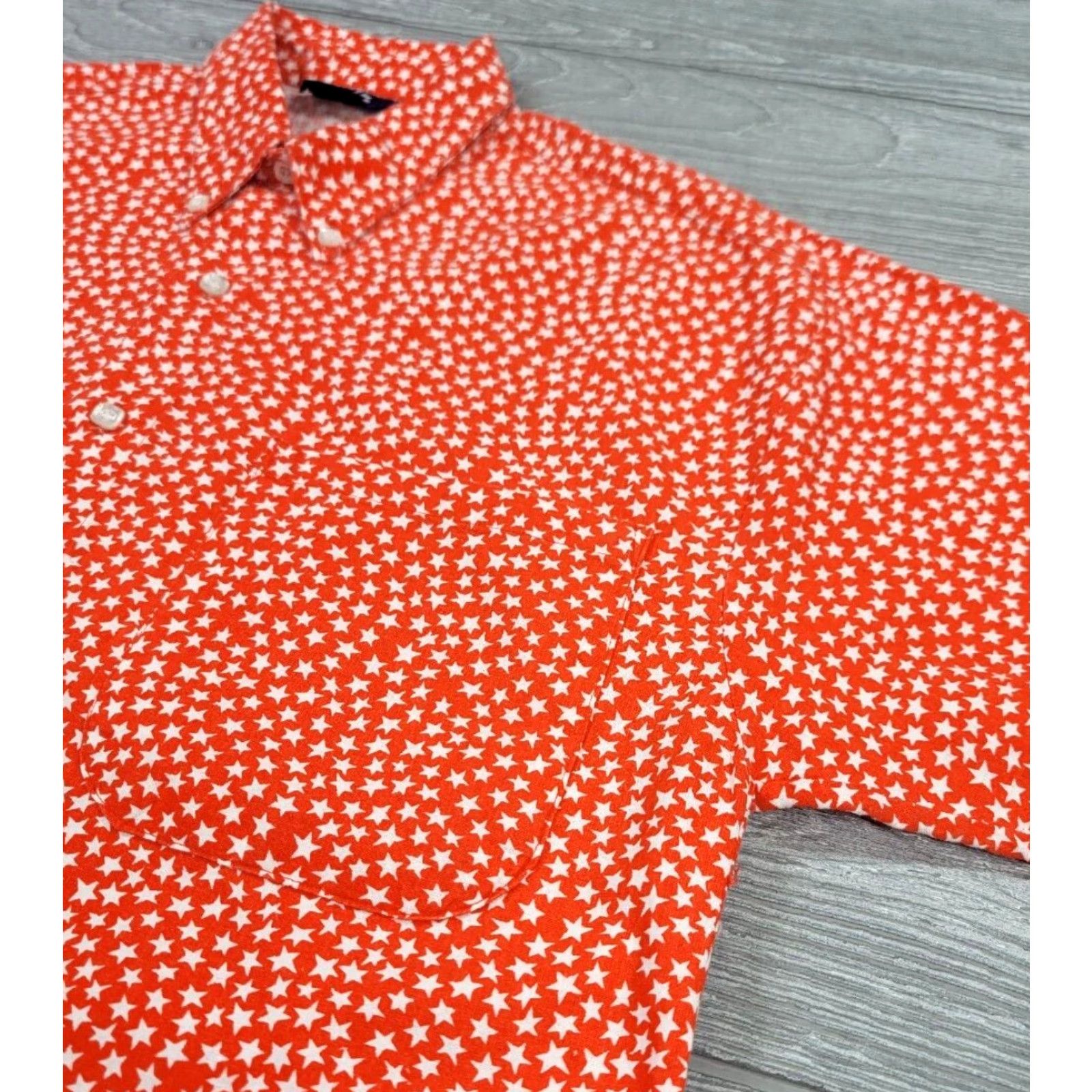 Vintage VINTAGE Bon Homme Orange All Over Print Button Up Short Sleeve Shirt S USA Made Size US S / EU 44-46 / 1 - 3 Thumbnail