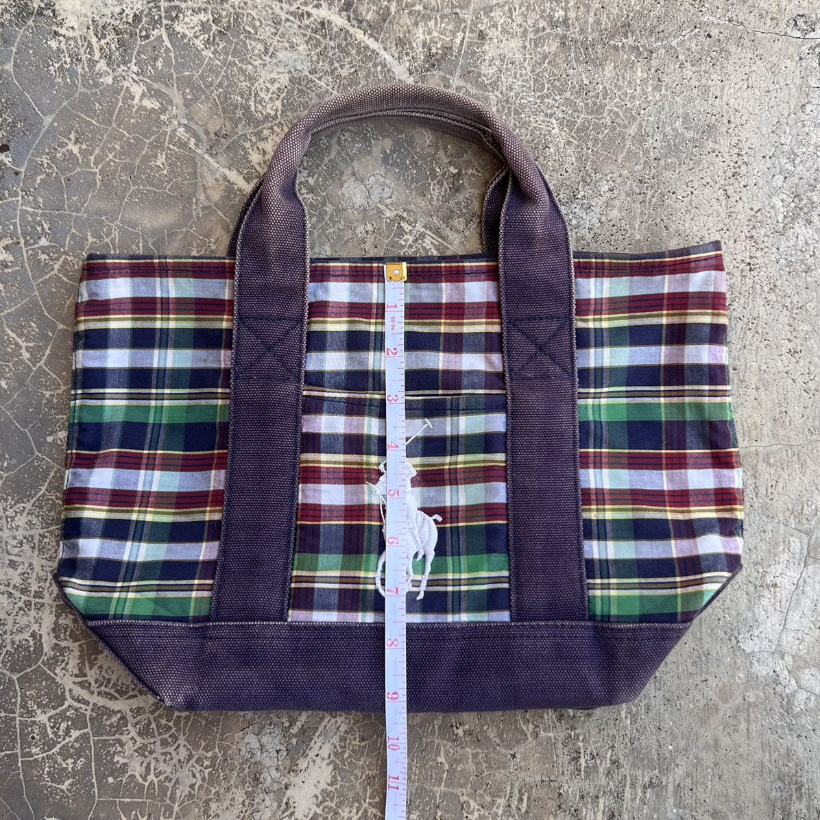 Polo Ralph Lauren Polo Ralph Lauren Tartan Canvas Tote Bag Size ONE SIZE - 6 Thumbnail