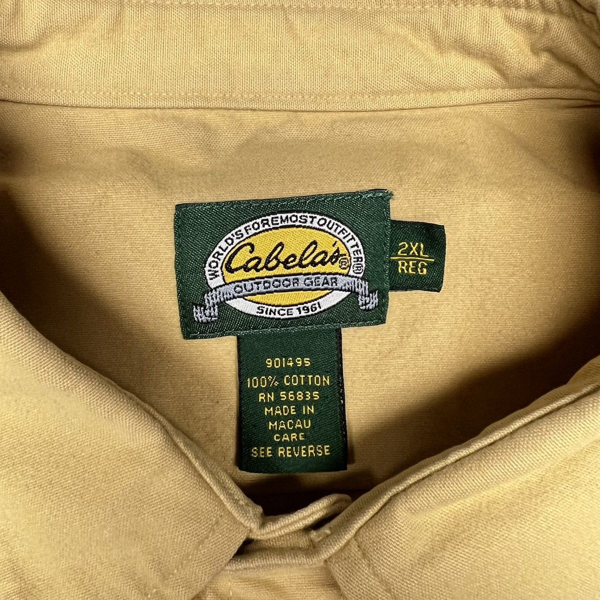 Cabelas × Vintage Cabelas Button Down Shirt Yellow Flannel Heavy Long Sleeve Size US XXL / EU 58 / 5 - 4 Thumbnail