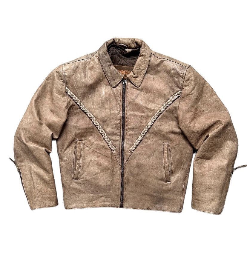 image of Genuine Leather x Vintage Leather Unik Cowboy Jacket in Clear, Men's (Size Medium)
