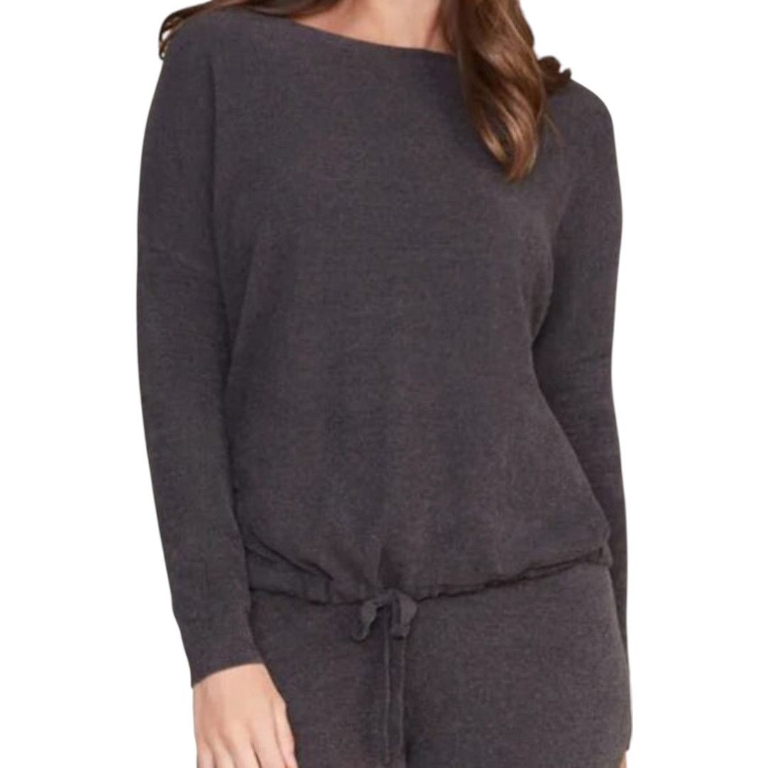 Barefoot Dreams CozyChic Ultra Lite Slouchy Sweater Gray S