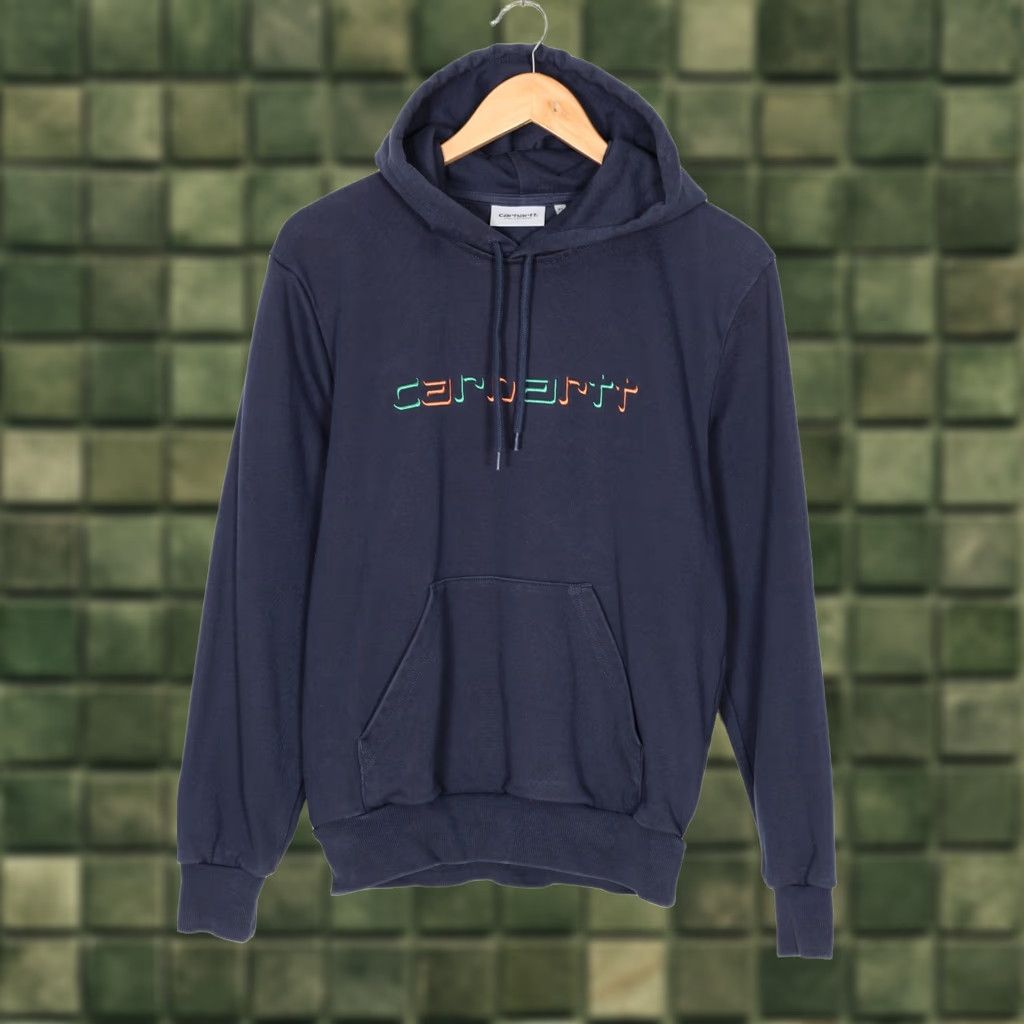 Carhartt Wip Carhartt WIP Hooded Shadow Script Sweat Hoodie Sweatshirt Men XS Blue Hoodie XS Men Clothing Pullover 90s Designer Modern Size US XS / EU 42 / 0 - 1 Thumbnail