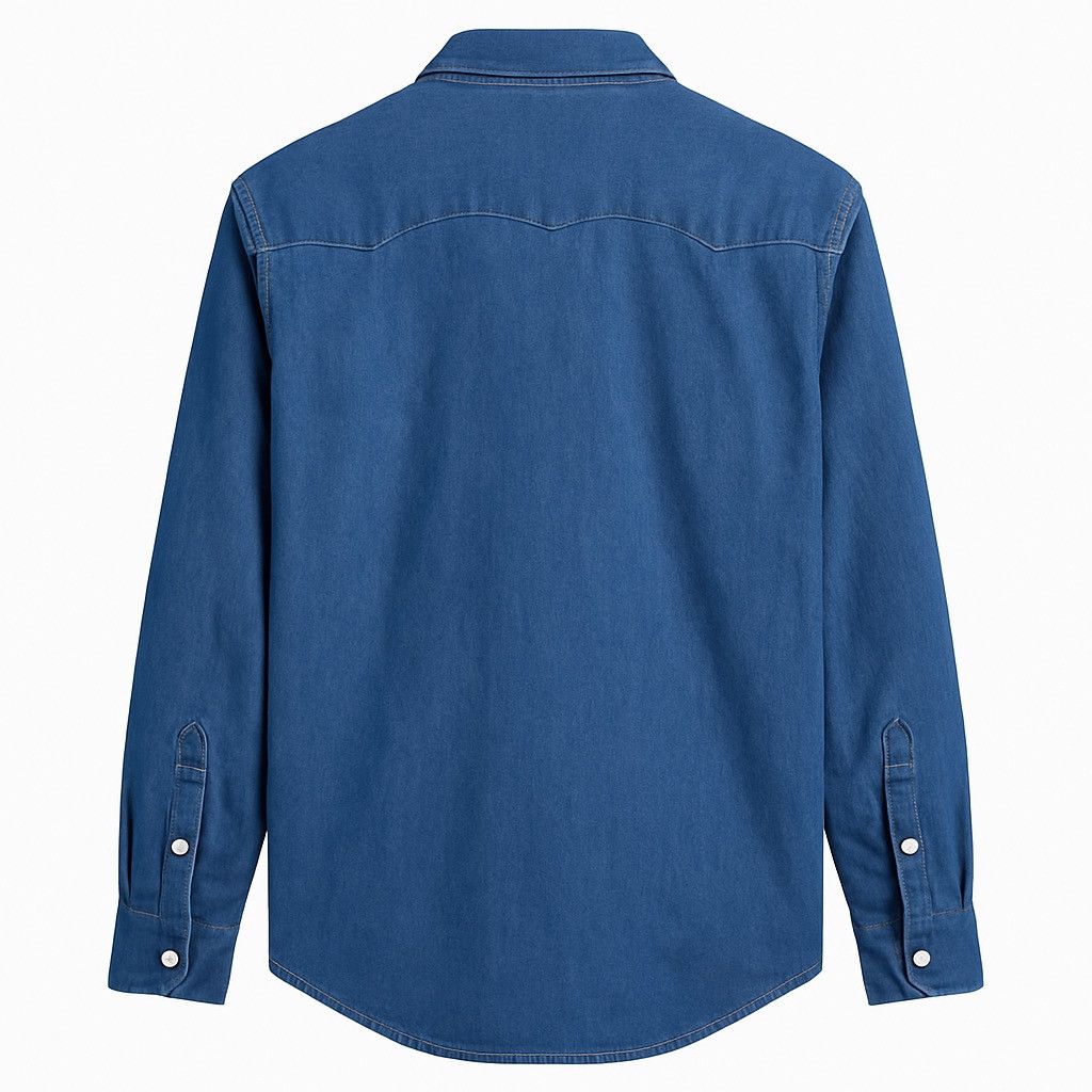 Vintage Workplant Relaxed Feeling Denim Shirt L – Vintage Blue Size US L / EU 52-54 / 3 - 2 Thumbnail