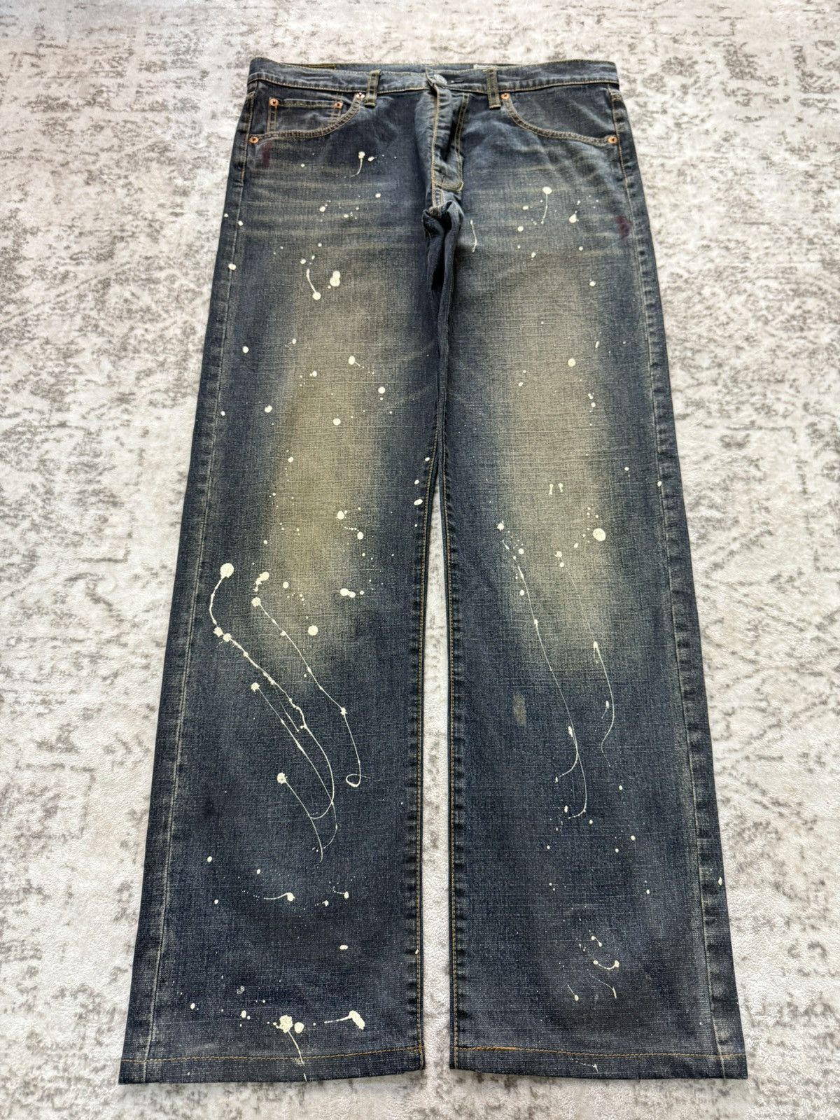 Vintage Oshkosh Paint Splatter Mud Wash Loose Jeans