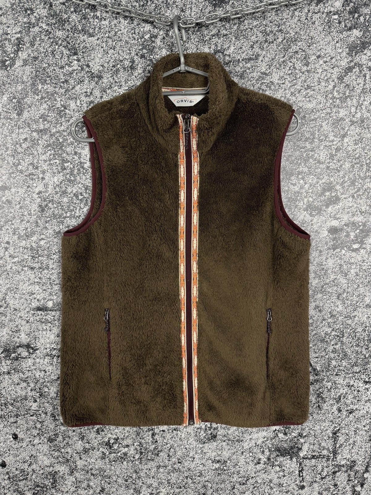 Orvis Orvis Full Zip Fleece Vest Brown Teddy Sherpa Outdoor Size M Size M / US 6-8 / IT 42-44 - 1 Thumbnail
