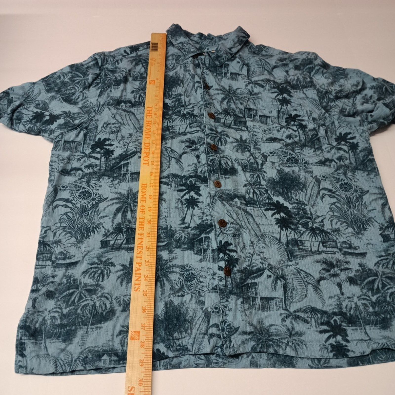 Caribbean Caribbean Joe Shirt Men's XXL Blue Tropical Button Up Rayon Size US XXL / EU 58 / 5 - 5 Thumbnail