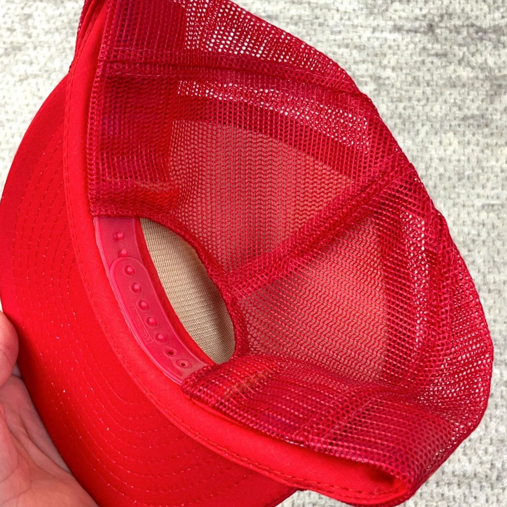 Vintage VINTAGE Nissin RC Trucking Trucker Hat Cap 90s Semi Truck Westfield Iowa Red White Mens Size ONE SIZE - 5 Thumbnail