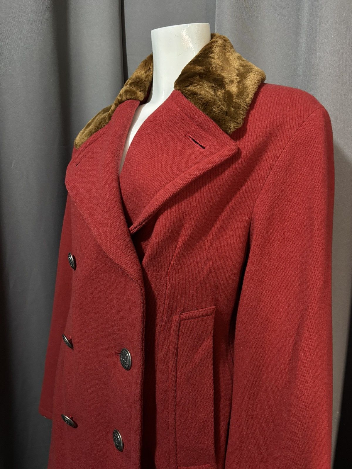 Romeo Gigli Archive 90s Romeo Gigli Double Breasted Faux Fur Coat Size M / US 6-8 / IT 42-44 - 5 Thumbnail