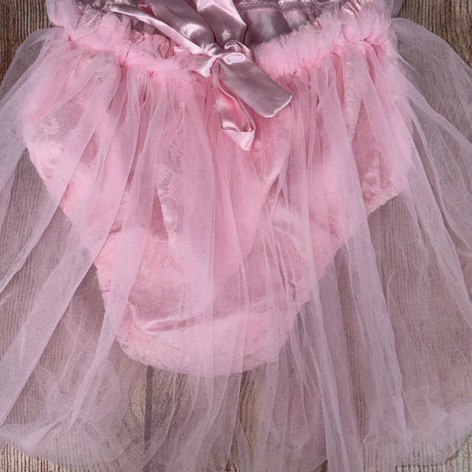 Other Pink Lace and Tulle First Birthday 12-18 Month Romper Size ONE SIZE - 9 Thumbnail