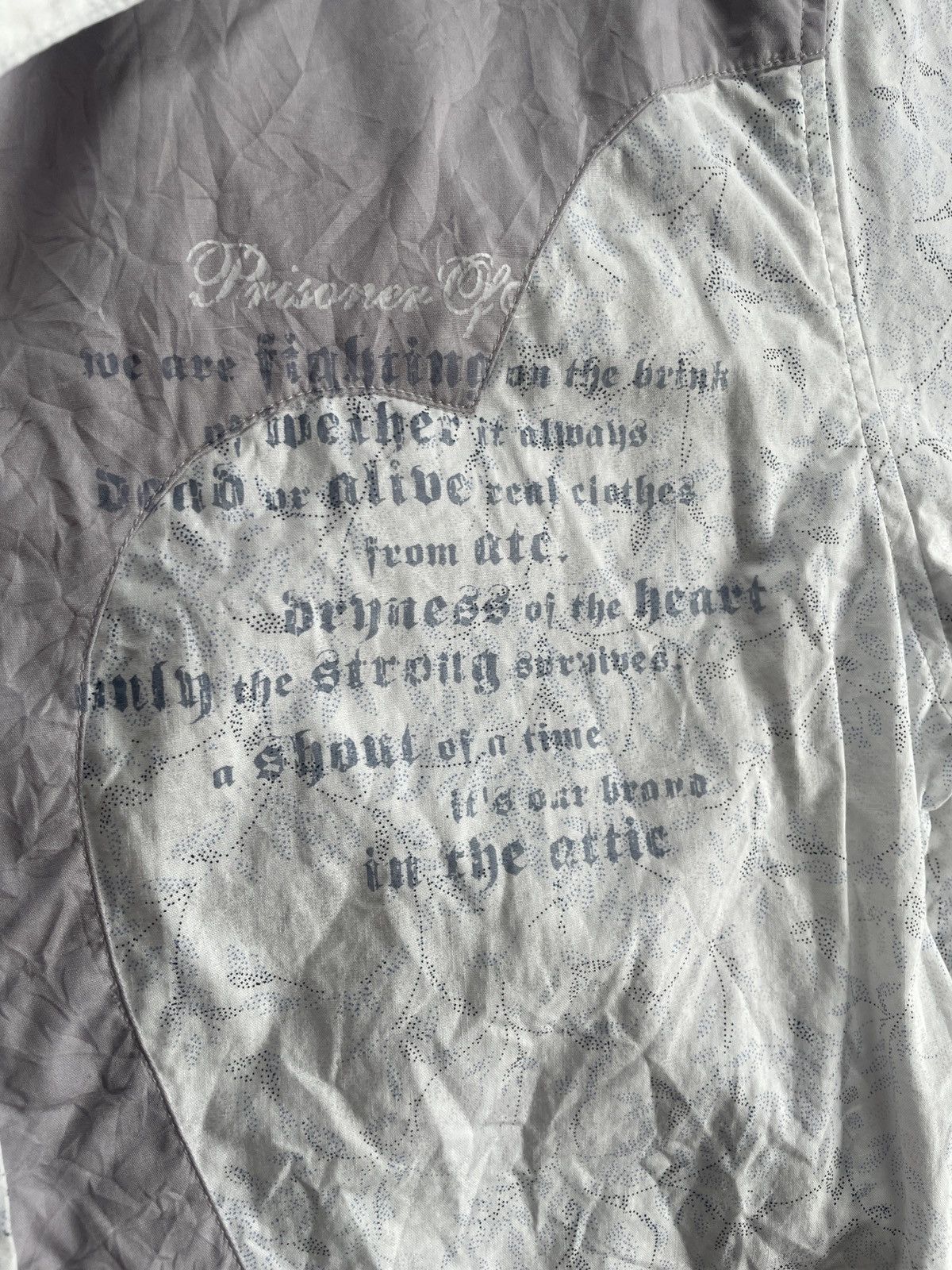If Six Was Nine 2000s Japanese archive Vkei Floral Poem Button Shirts Y2K Size US M / EU 48-50 / 2 - 7 Thumbnail