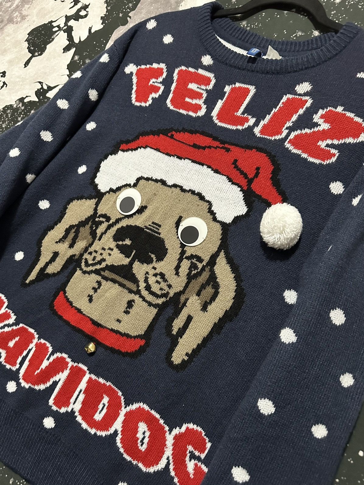 Divided Feliz NaviDog Funny Christmas Jingle sweater Size US XL / EU 56 / 4 - 2 Thumbnail