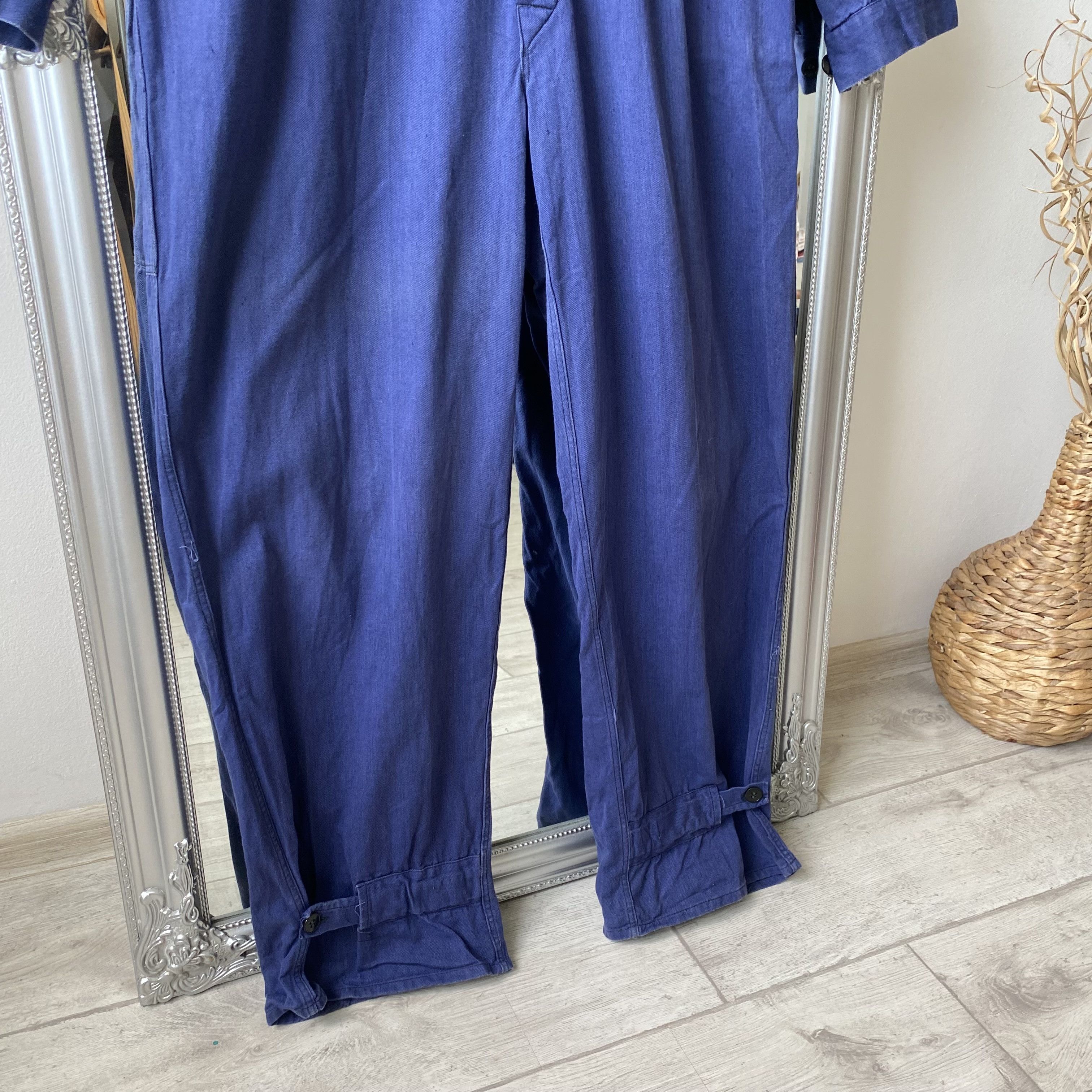 Le Laboureur ⚙️ Vintage 80s Sanfor Faded French Coverall Jumpsuit Vetra Size US 32 / EU 48 - 3 Thumbnail