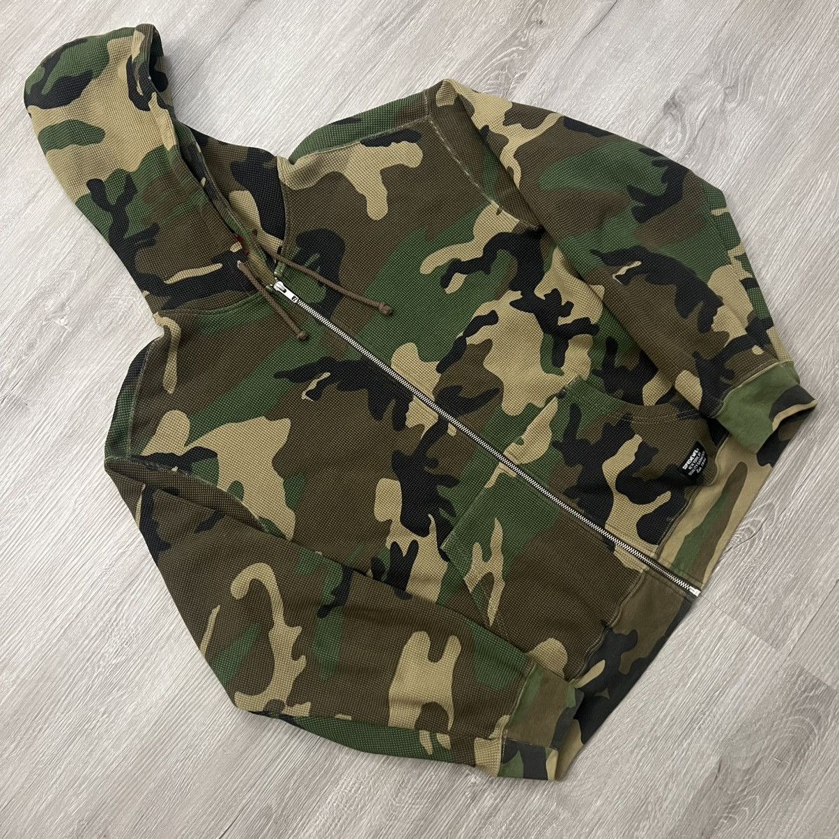 Supreme supreme hooded zip up thermal (woodland camo) M | Grailed