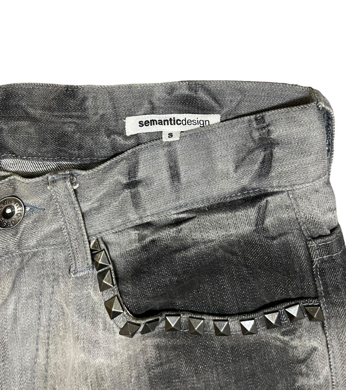semanticdesign Very Rare Vintage Semantic Design Flared Hagi Jeans 1990s Size US 30 / EU 46 - 14 Thumbnail