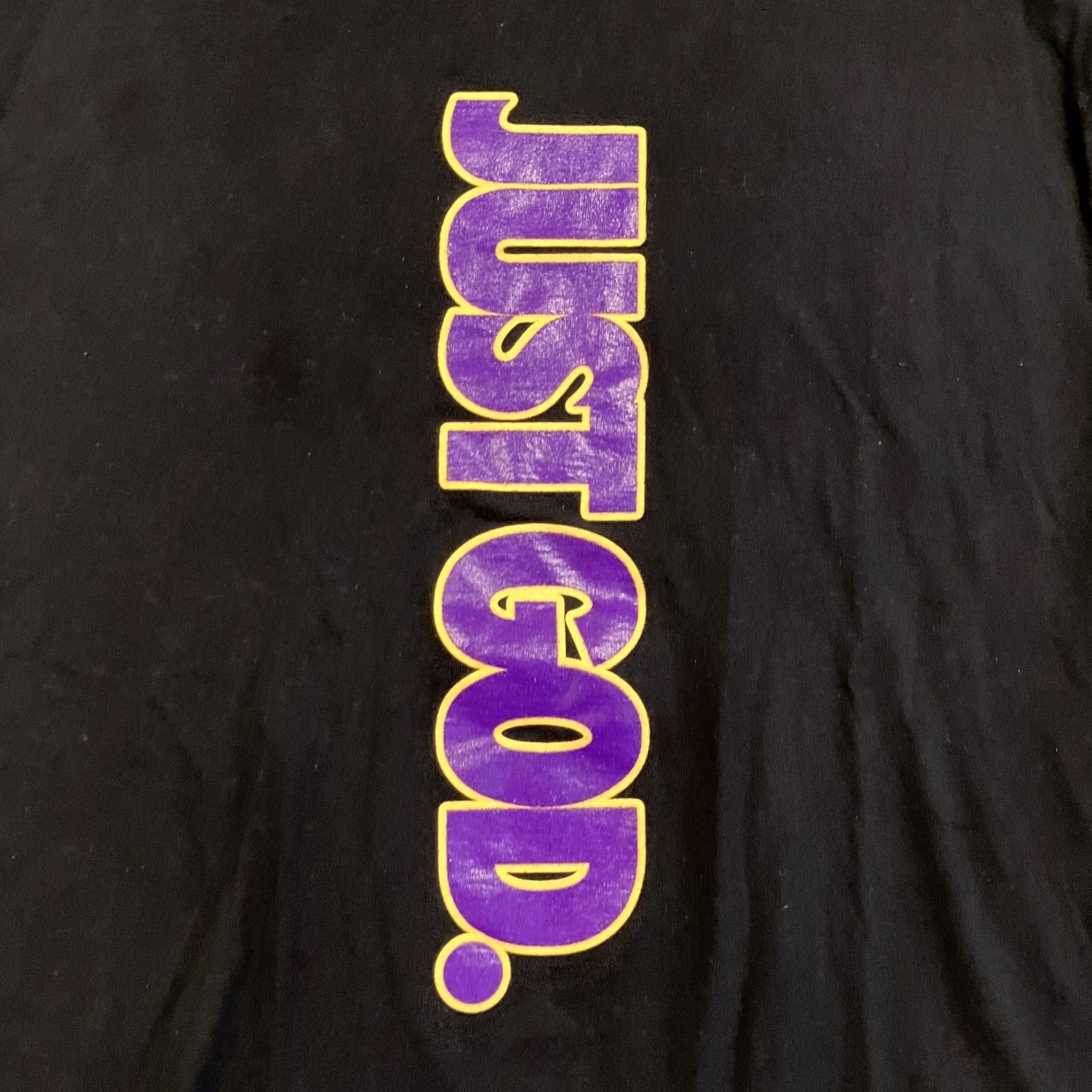 Vintage GOD IS DOPE T Shirt - Men's Large - LA Lakers Graphic Logo Shirt - Crew Neck Short Sleeve - Black - Cotton - Logo Print - Regular Fit Size US L / EU 52-54 / 3 - 2 Thumbnail