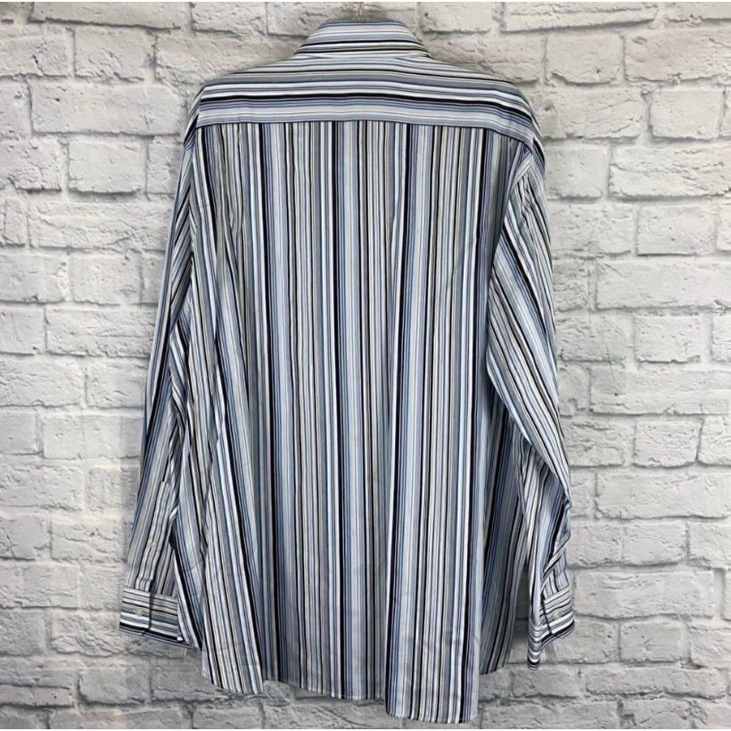 Michael Kors Michael Kors Longsleeve button down stripe dress shirt w/but Size US XXL / EU 58 / 5 - 7 Thumbnail